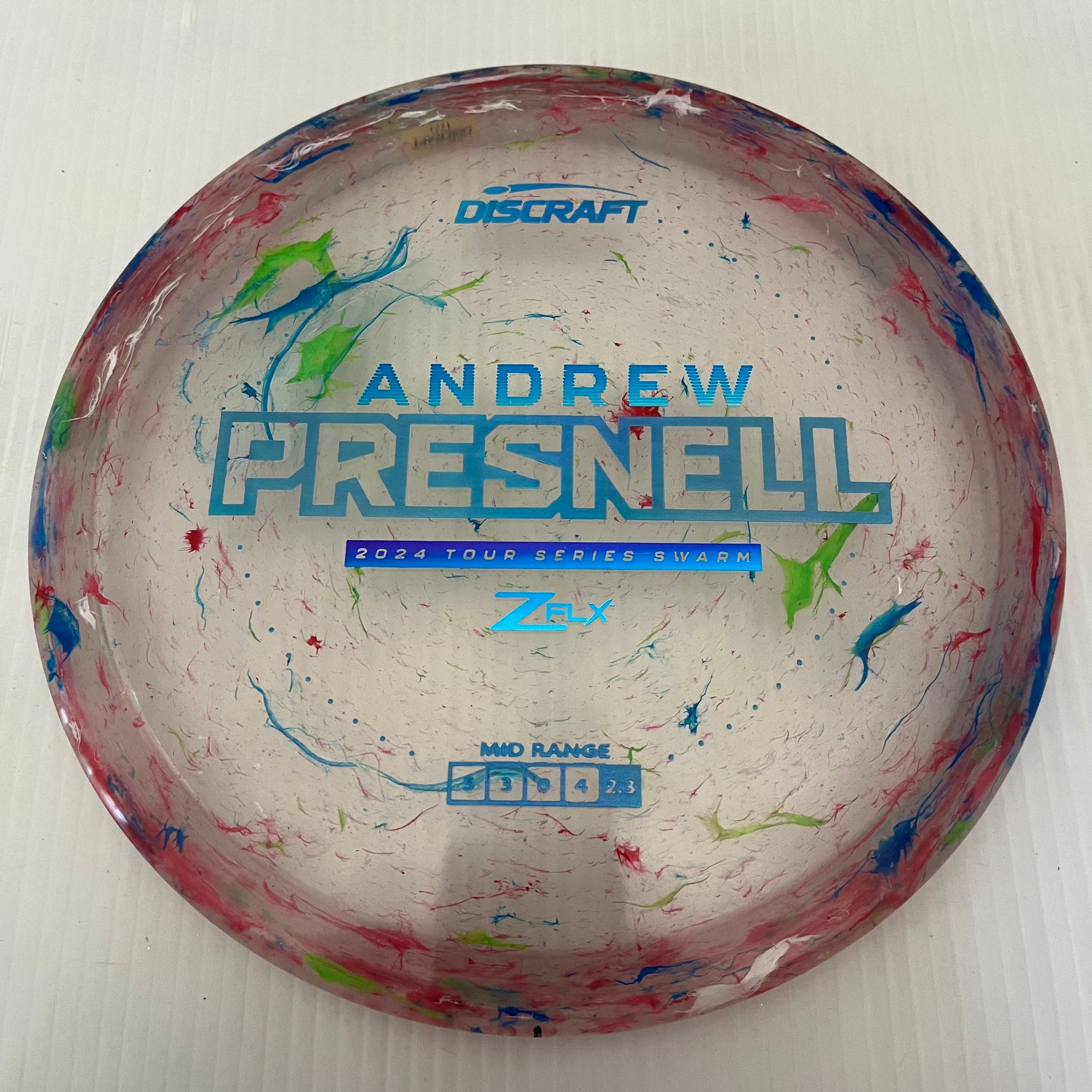 Discraft 2024 Andrew Presnell Tour Series Jawbreaker Z FLX Swarm 5/3/0/4