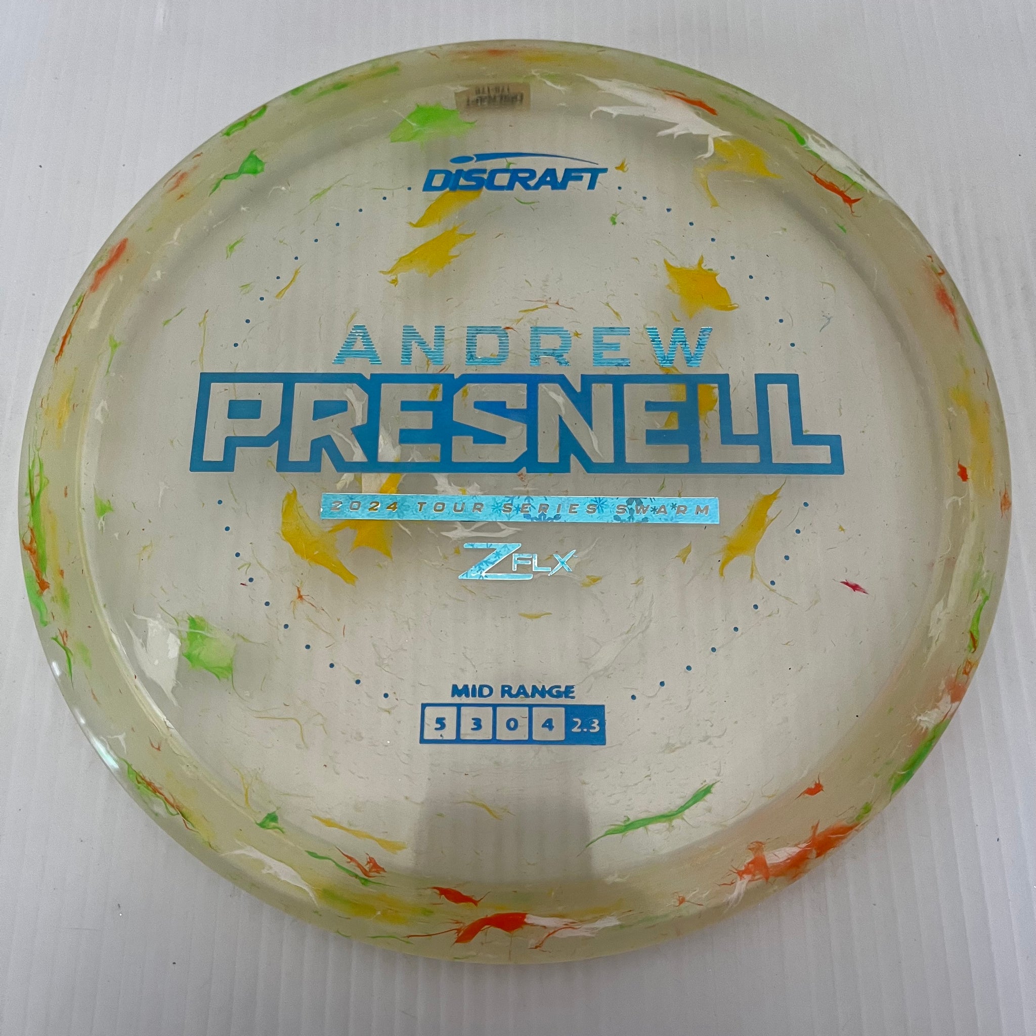 Discraft 2024 Andrew Presnell Tour Series Jawbreaker Z FLX Swarm 5/3/0/4