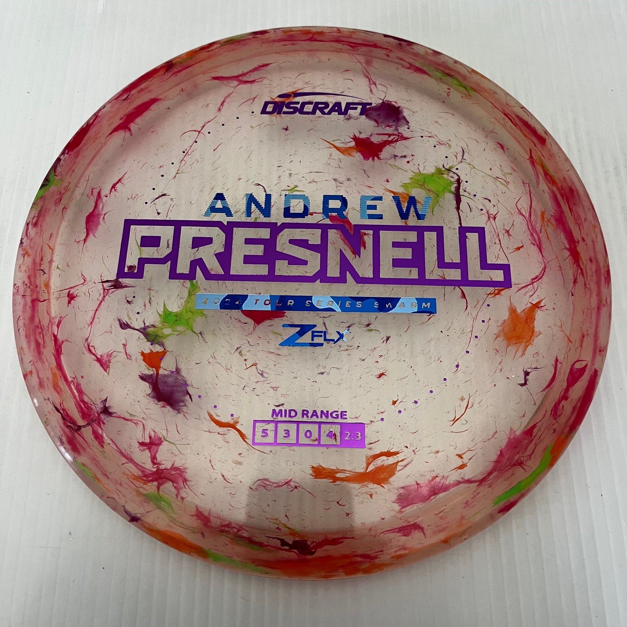 Discraft 2024 Andrew Presnell Tour Series Jawbreaker Z FLX Swarm 5/3/0/4