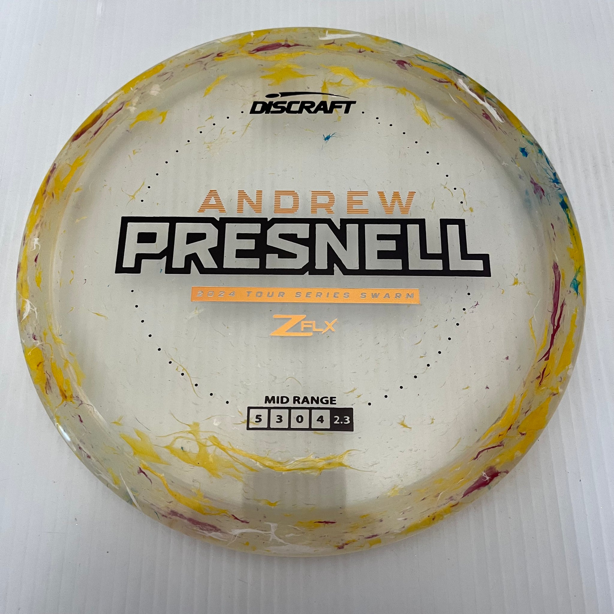 Discraft 2024 Andrew Presnell Tour Series Jawbreaker Z FLX Swarm 5/3/0/4
