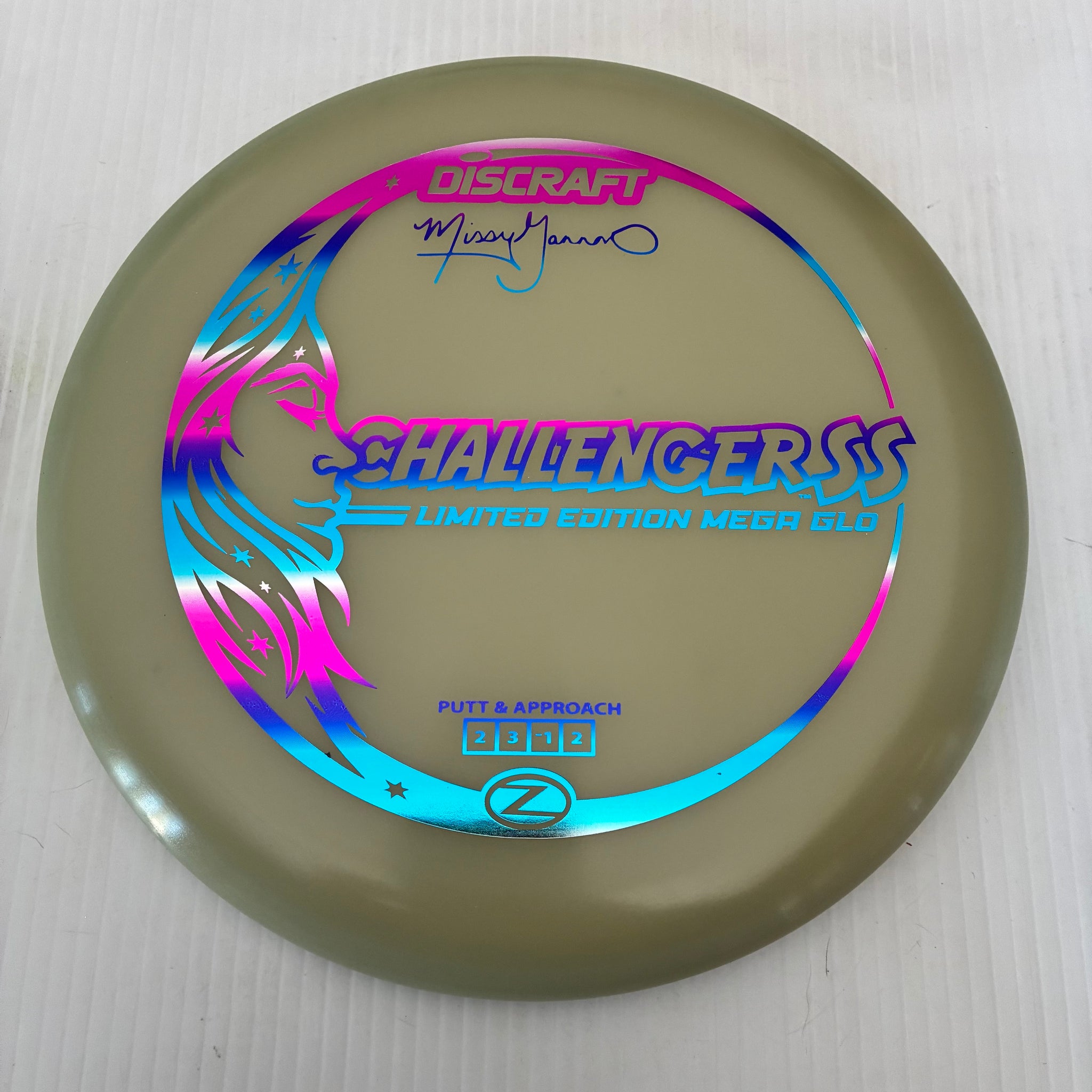 Discraft Missy Gannon Limited Edition Mega GLO Z Challenger SS 2/3/-1/2
