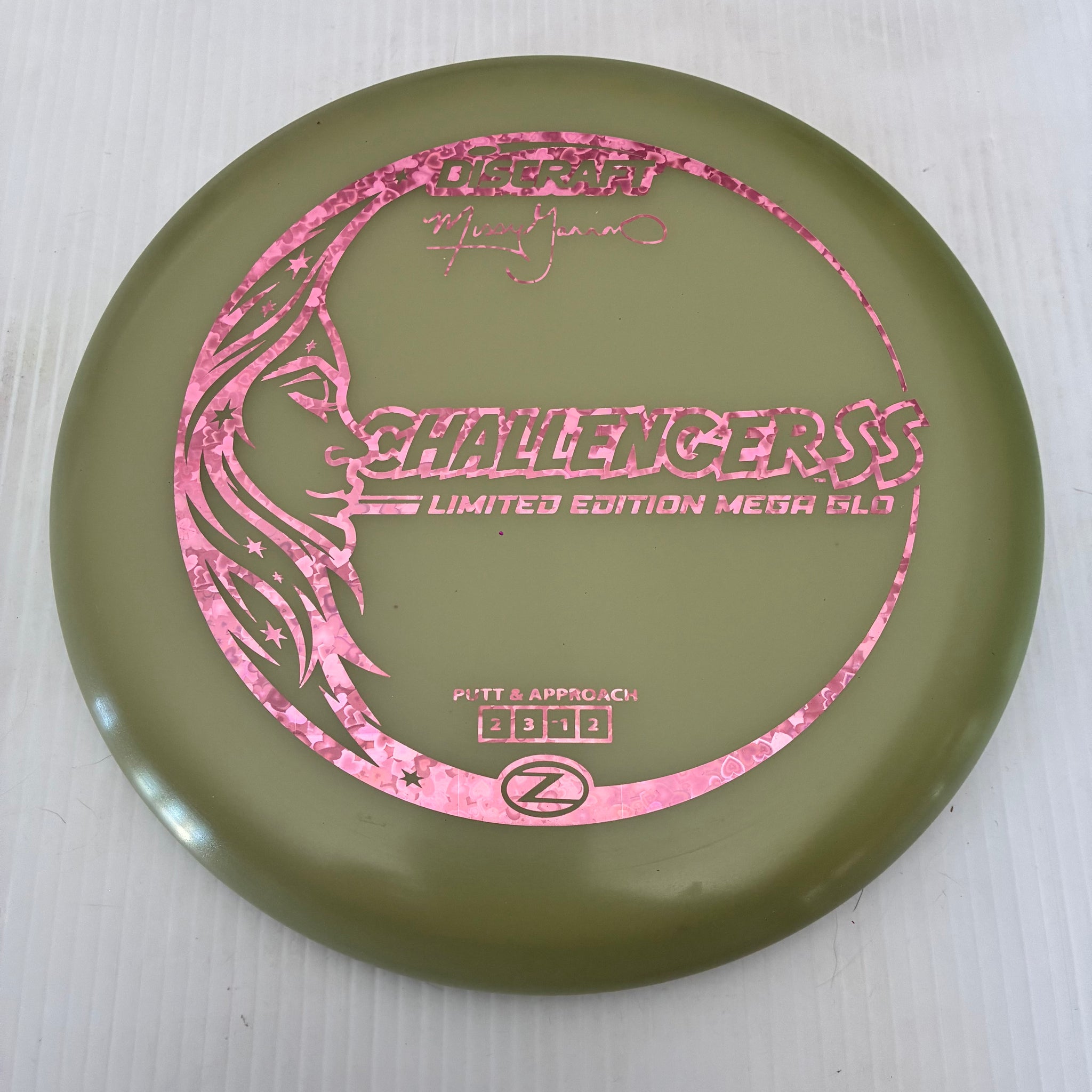 Discraft Missy Gannon Limited Edition Mega GLO Z Challenger SS 2/3/-1/2