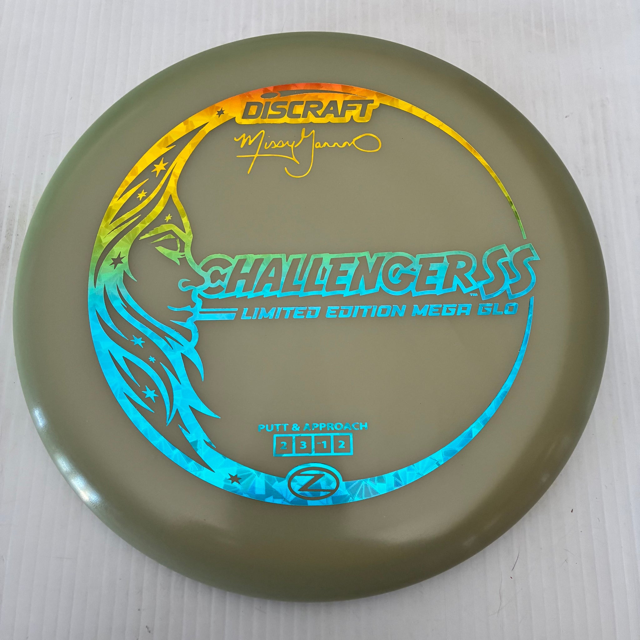 Discraft Missy Gannon Limited Edition Mega GLO Z Challenger SS 2/3/-1/2