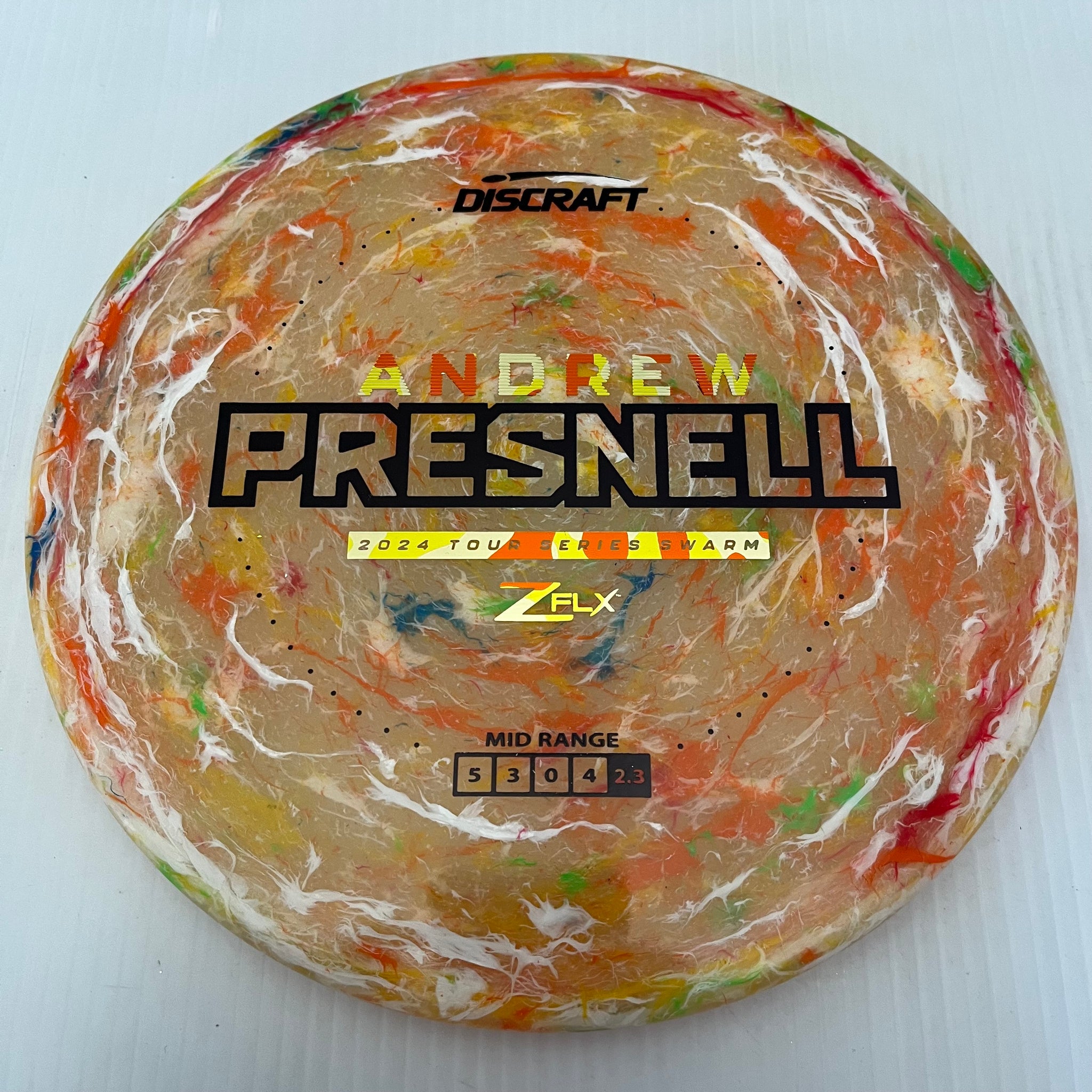 Discraft 2024 Andrew Presnell Tour Series Jawbreaker Z FLX Swarm 5/3/0/4