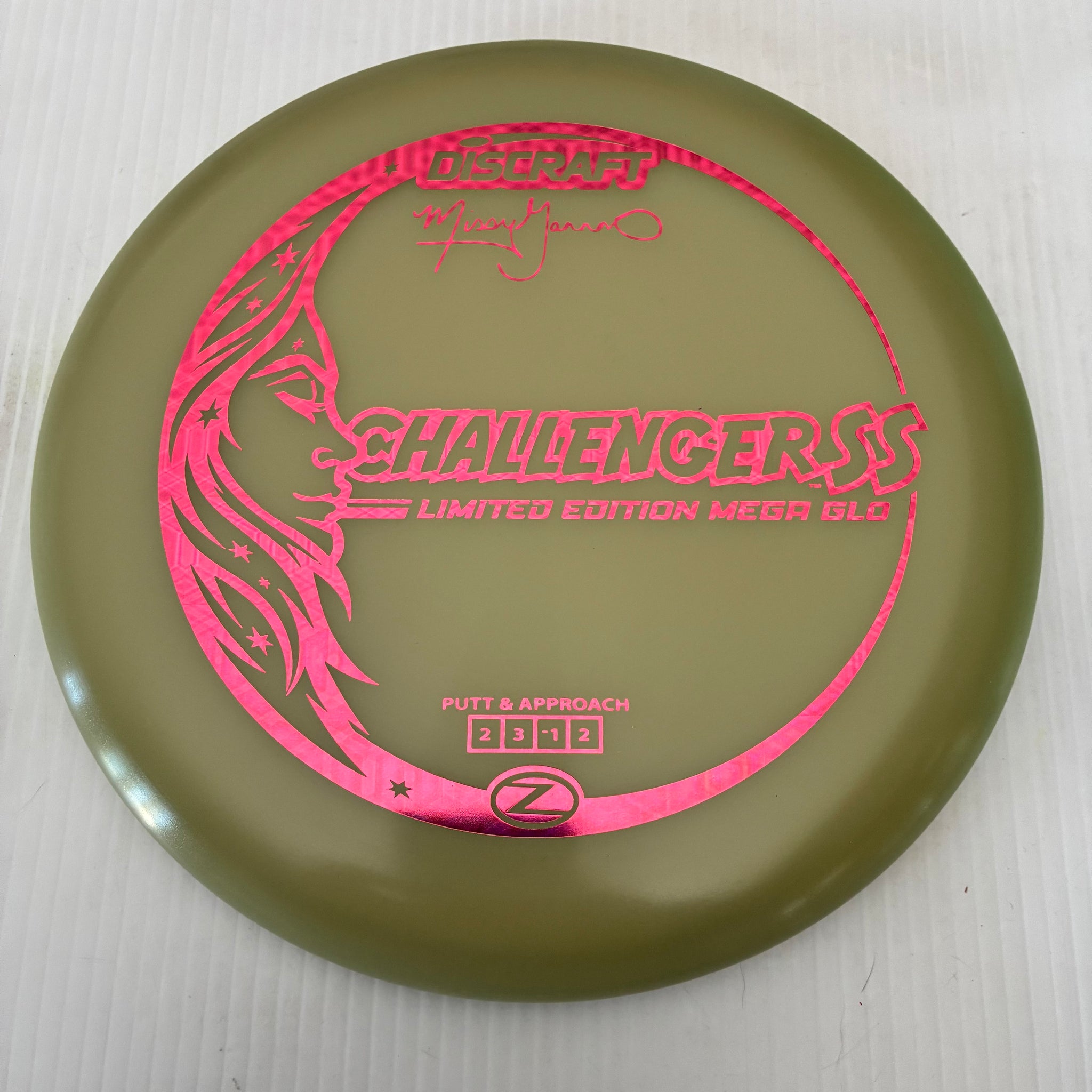 Discraft Missy Gannon Limited Edition Mega GLO Z Challenger SS 2/3/-1/2
