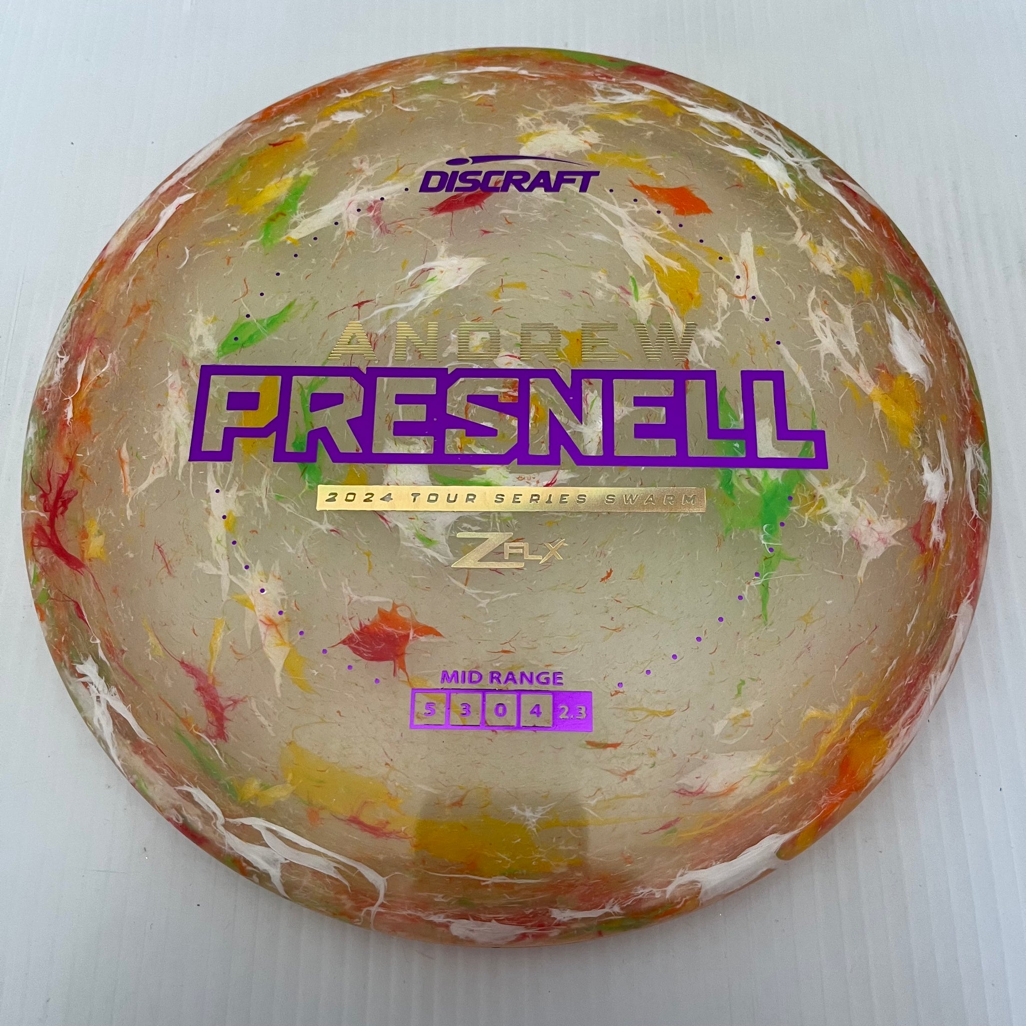Discraft 2024 Andrew Presnell Tour Series Jawbreaker Z FLX Swarm 5/3/0/4