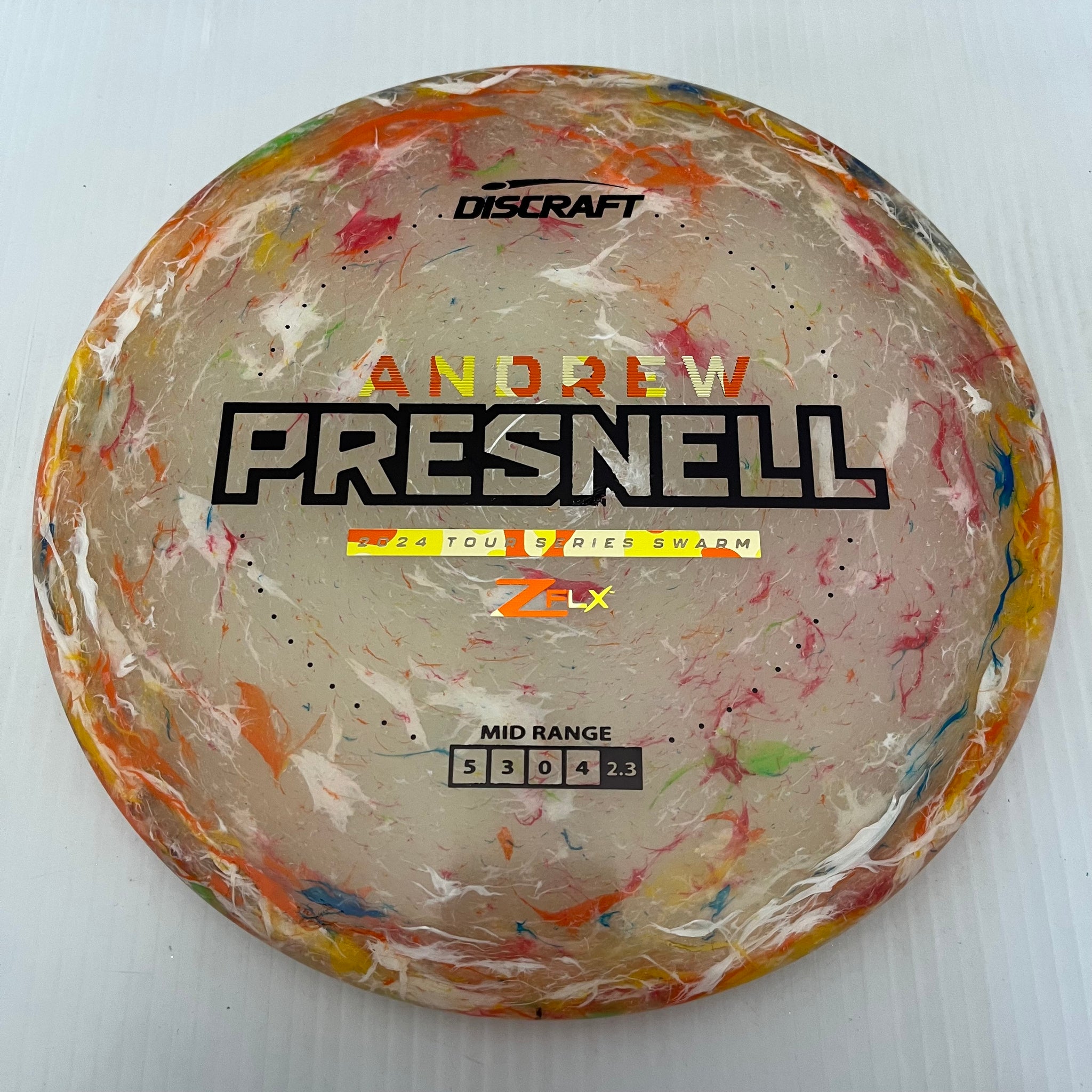 Discraft 2024 Andrew Presnell Tour Series Jawbreaker Z FLX Swarm 5/3/0/4