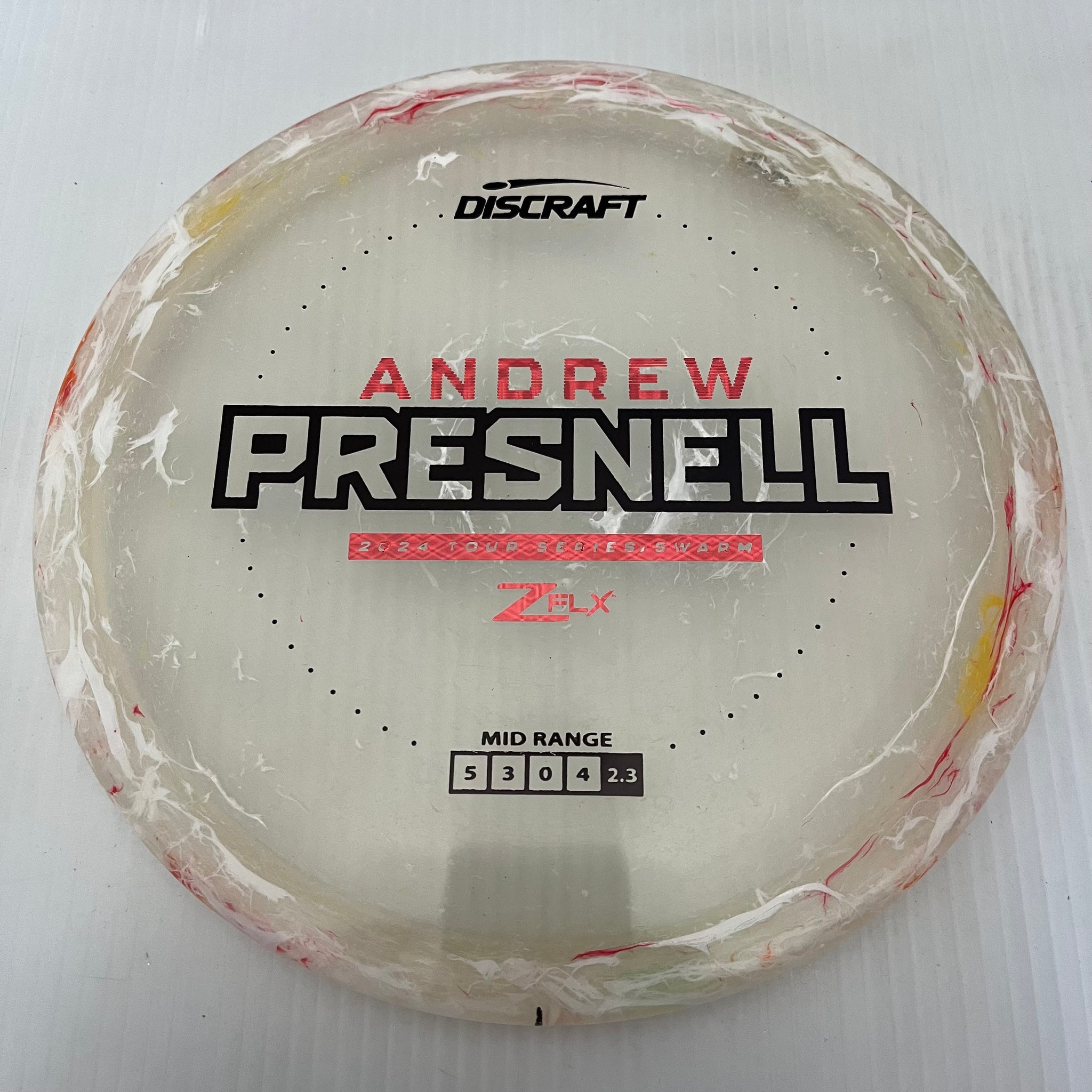 Discraft 2024 Andrew Presnell Tour Series Jawbreaker Z FLX Swarm 5/3/0/4
