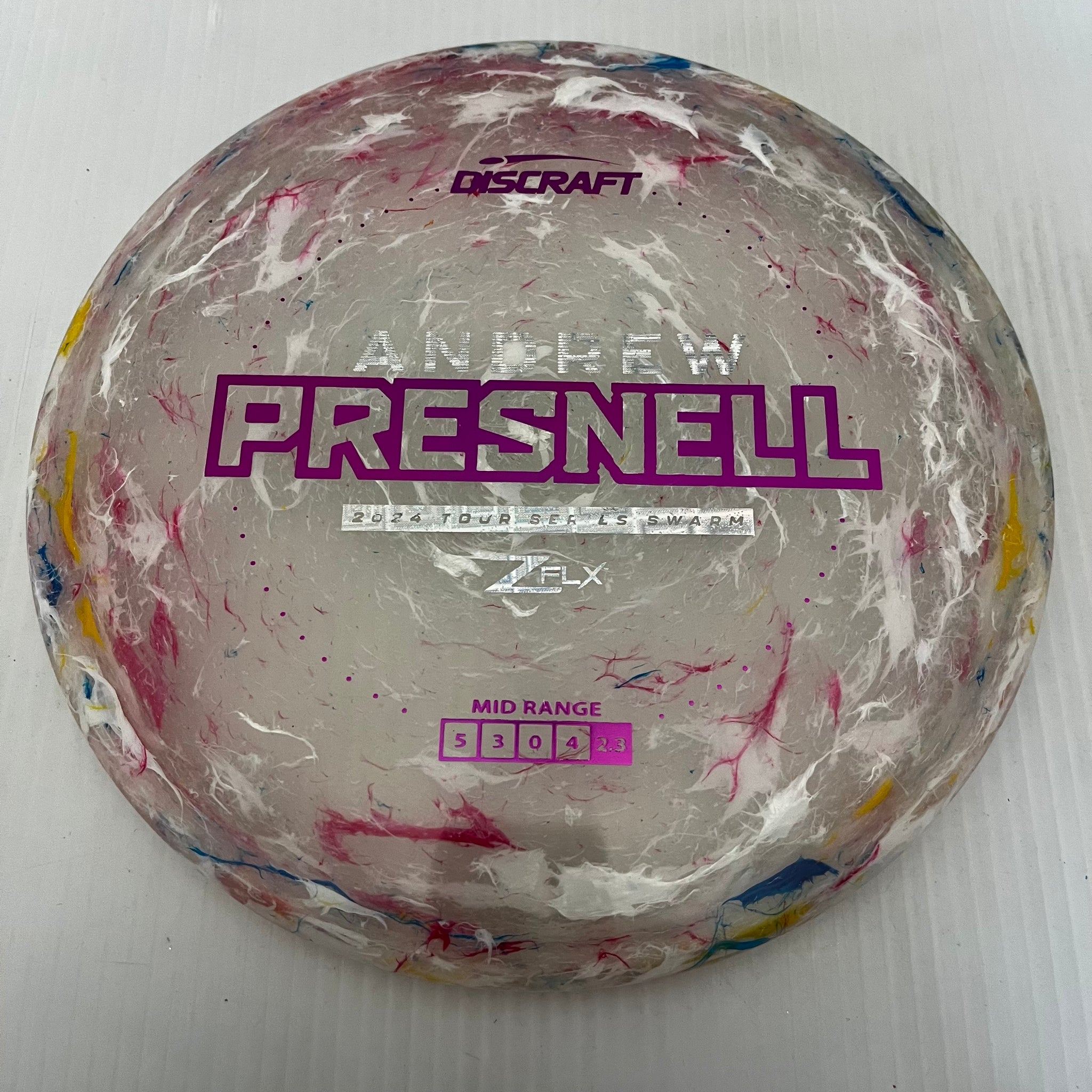 Discraft 2024 Andrew Presnell Tour Series Jawbreaker Z FLX Swarm 5/3/0/4