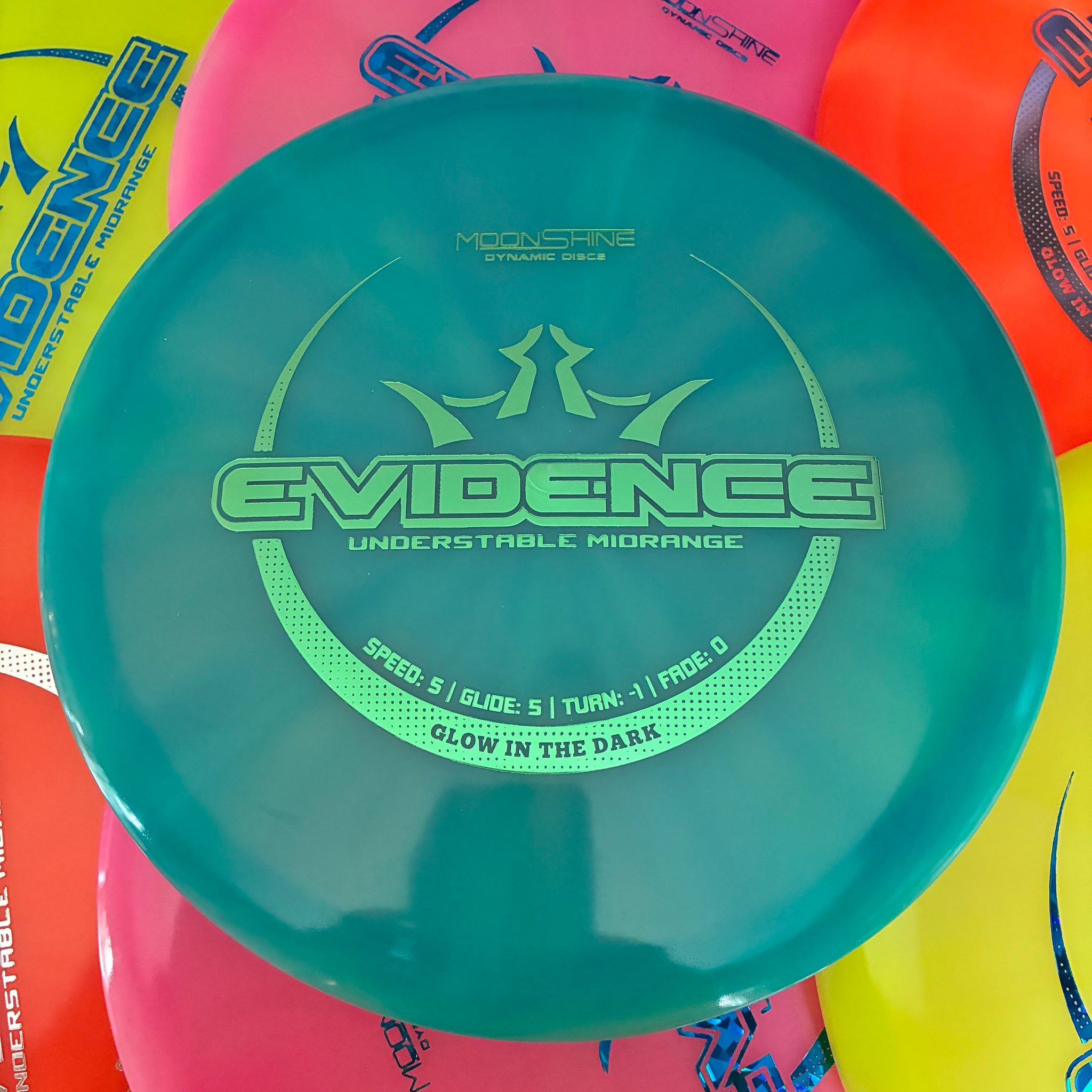 Dynamic Discs Lucid Burst Moonshine Glow Evidence 5/5/-1/0