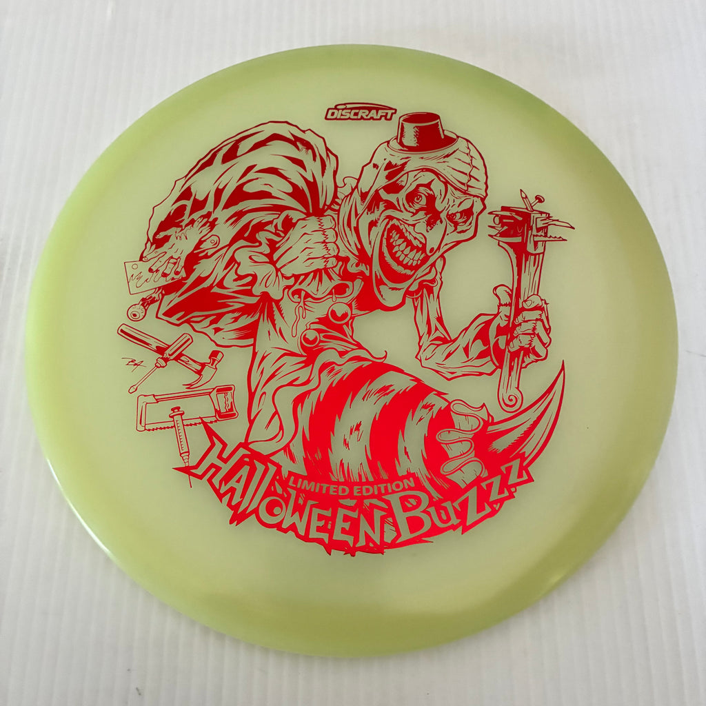 Discraft 2025 Halloween Art the Clown Themed Mega-Glo Buzzz 5/4/-1/1