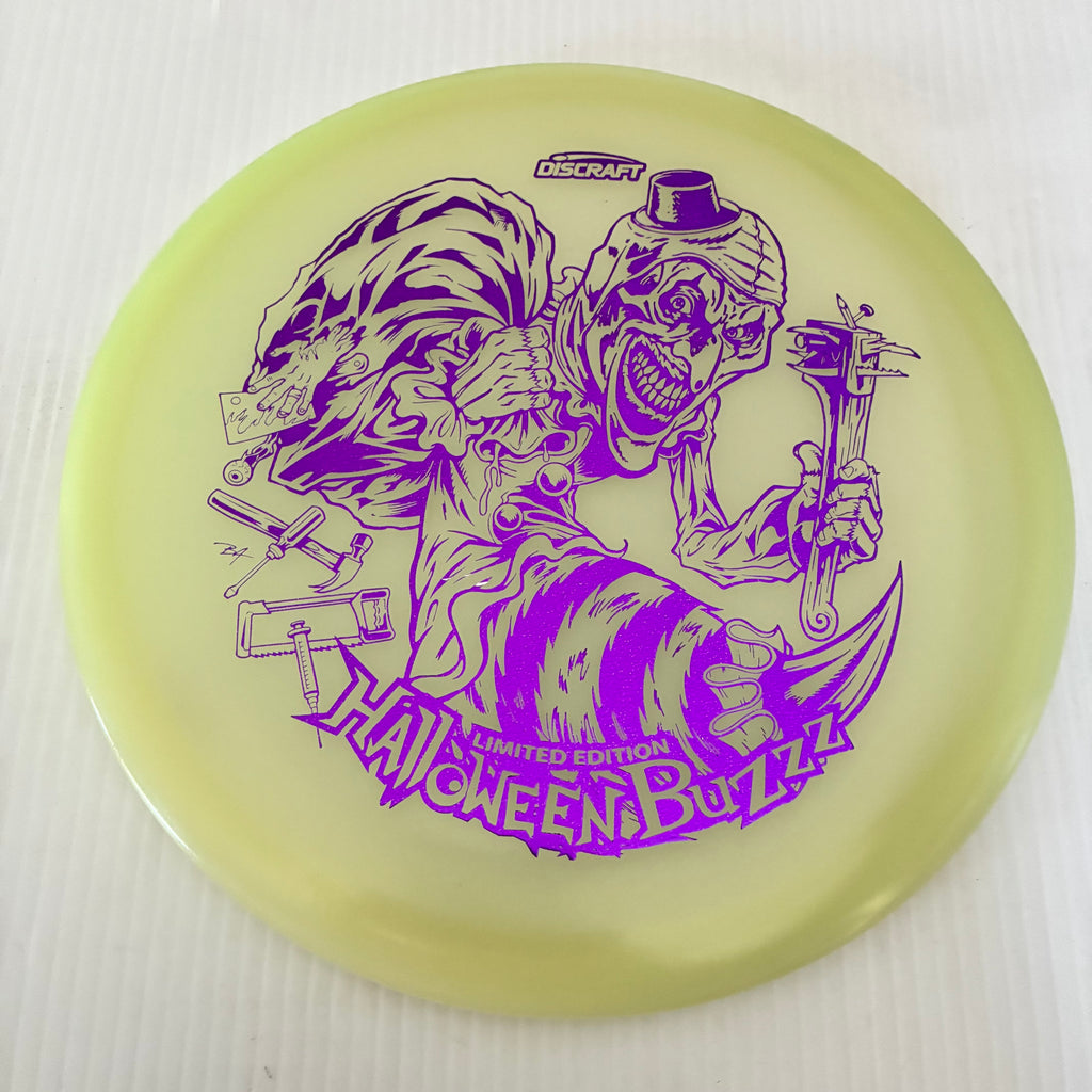 Discraft 2025 Halloween Art the Clown Themed Mega-Glo Buzzz 5/4/-1/1