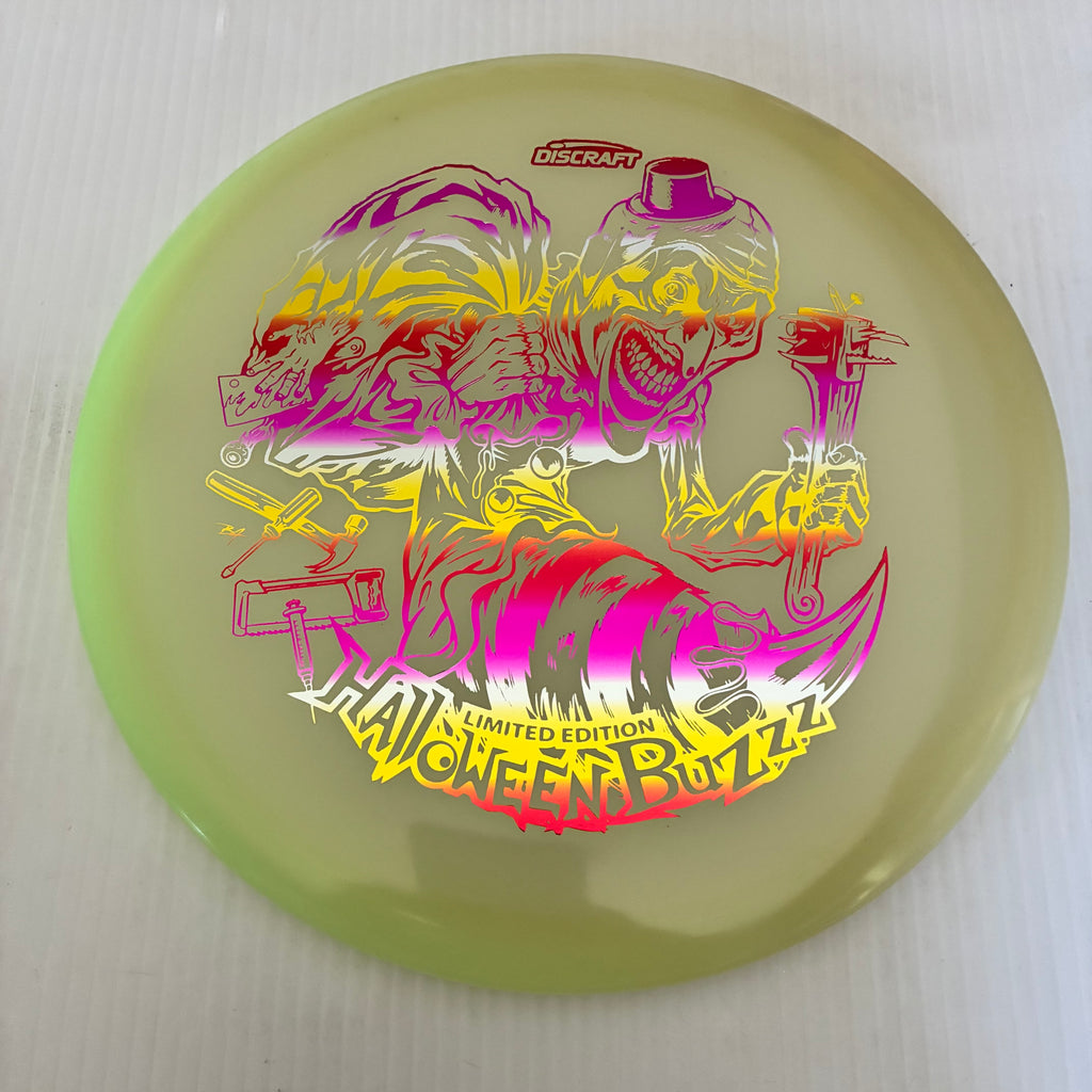 Discraft 2025 Halloween Art the Clown Themed Mega-Glo Buzzz 5/4/-1/1