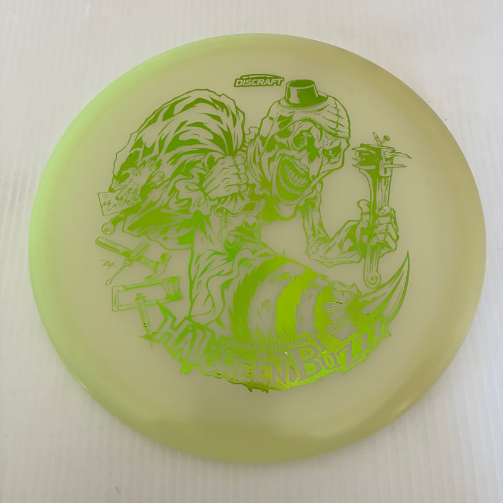 Discraft 2025 Halloween Art the Clown Themed Mega-Glo Buzzz 5/4/-1/1