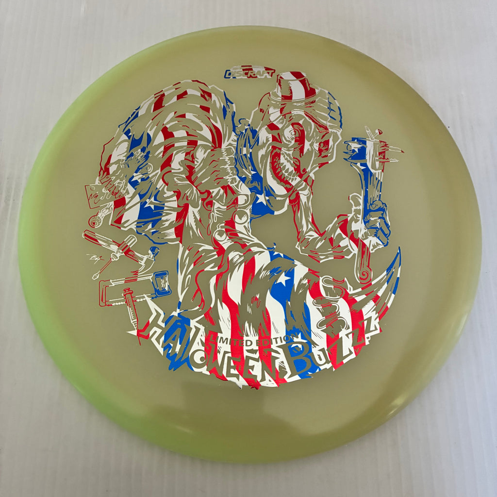 Discraft 2025 Halloween Art the Clown Themed Mega-Glo Buzzz 5/4/-1/1