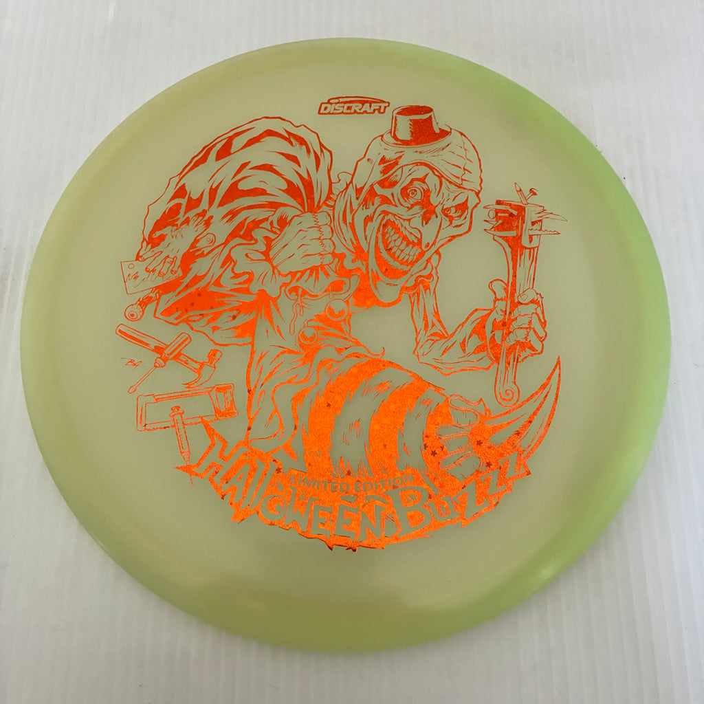 Discraft 2025 Halloween Art the Clown Themed Mega-Glo Buzzz 5/4/-1/1