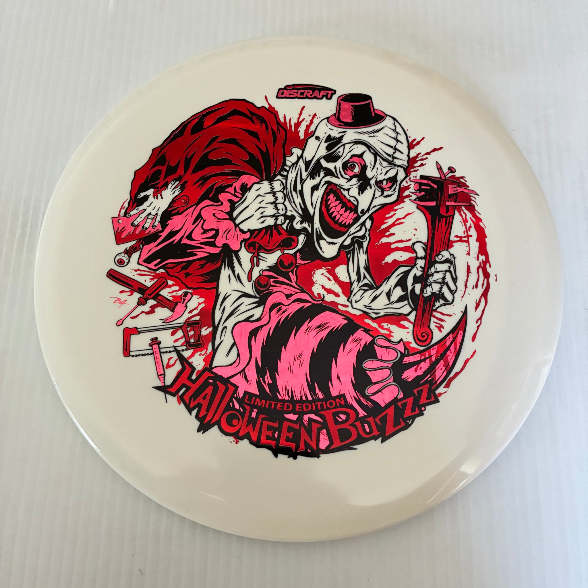Discraft 2025 Halloween Art the Clown Themed Tri Foil Glow ESP Buzzz 5/4/-1/1