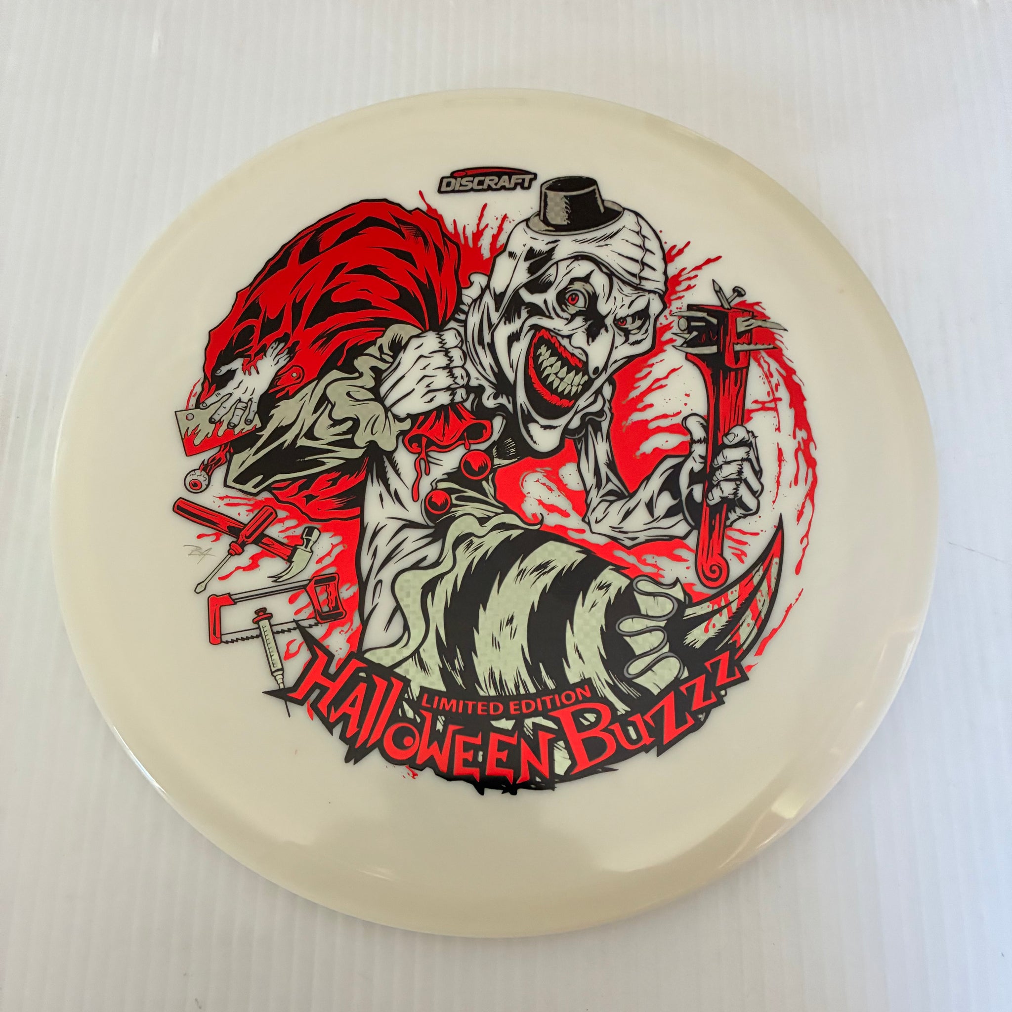Discraft 2025 Halloween Art the Clown Themed Tri Foil Glow ESP Buzzz 5/4/-1/1