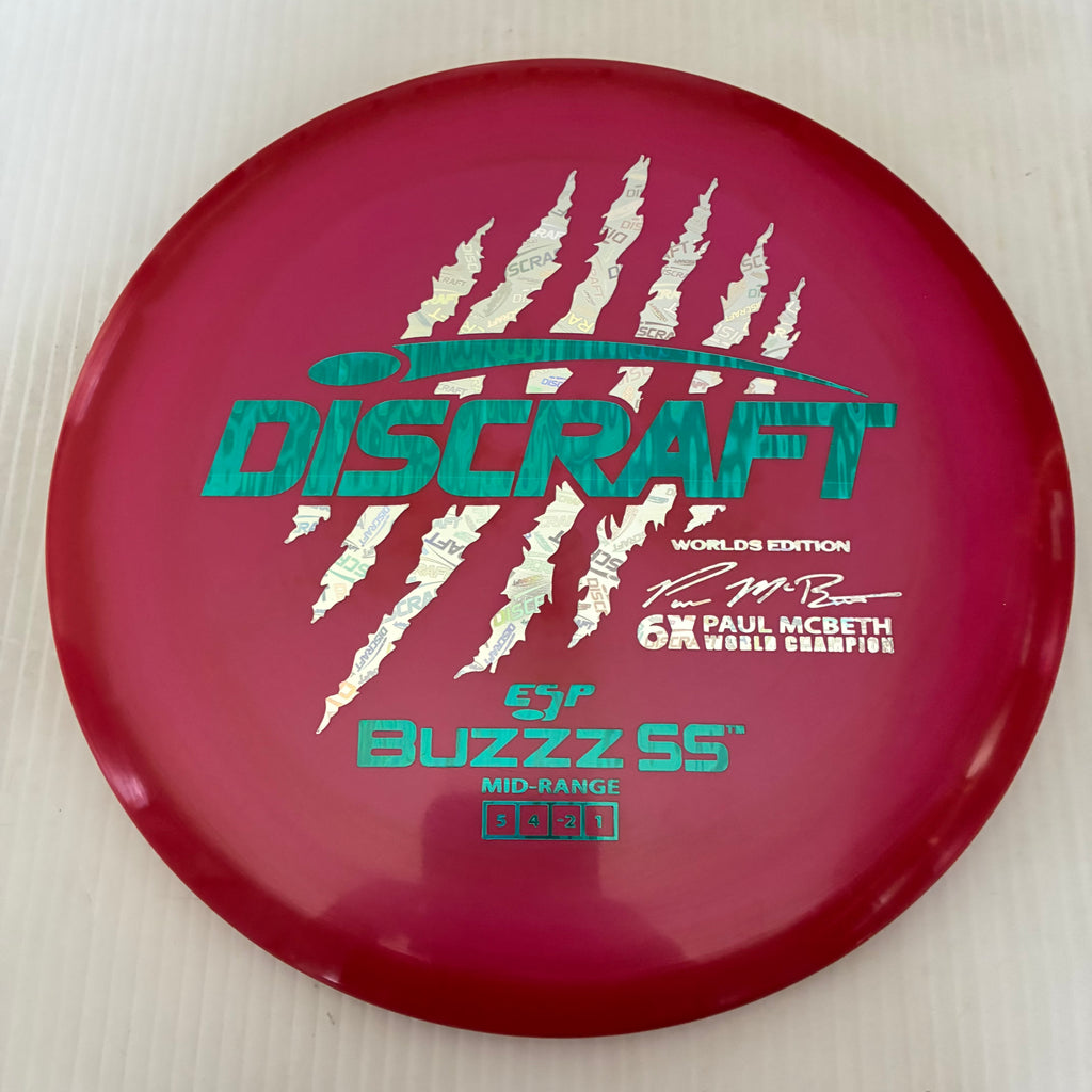Discraft 2026 Worlds Fundraiser Paul McBeth 6x Claws ESP Buzzz SS 5/4/-2/1 Box 2