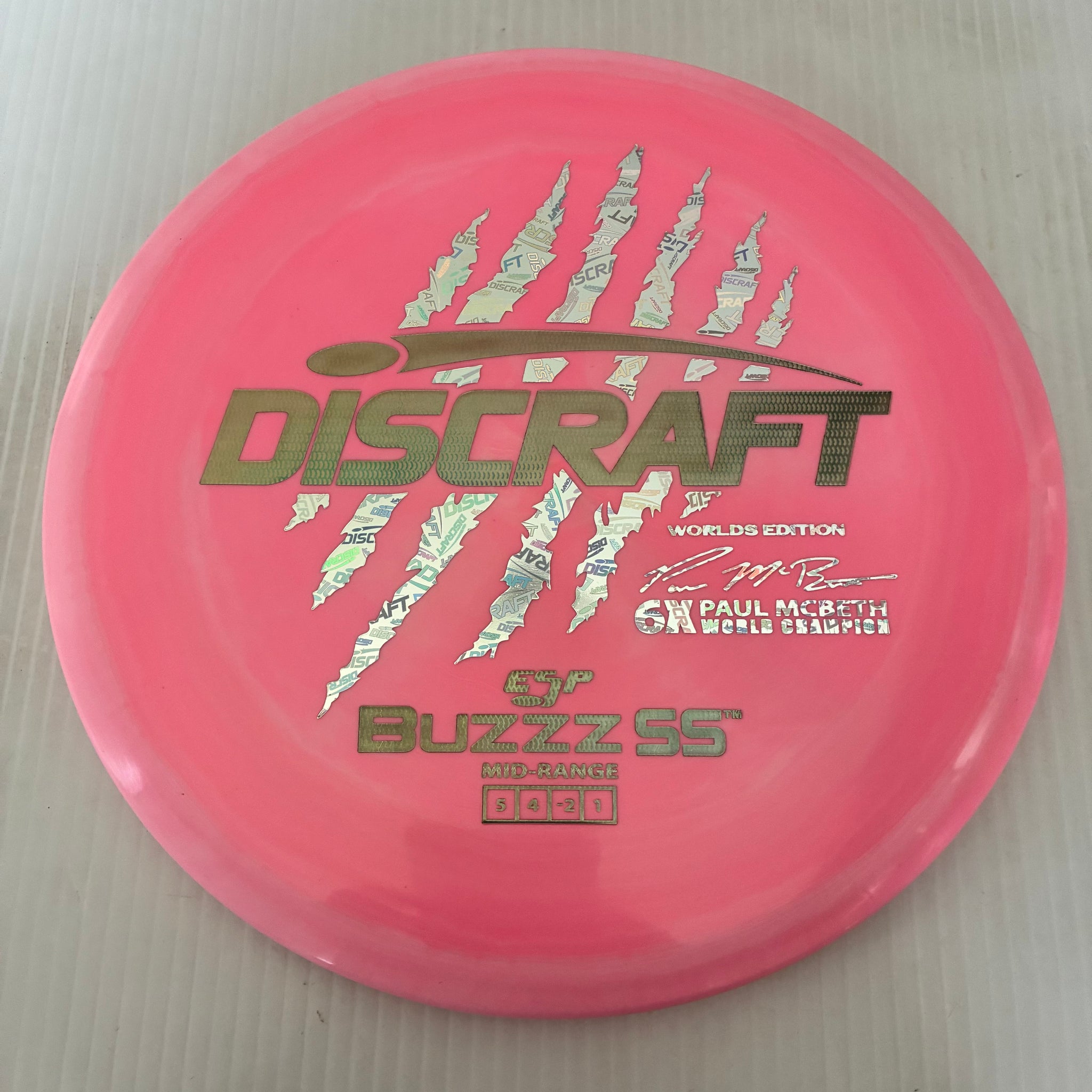 Discraft 2026 Worlds Fundraiser Paul McBeth 6x Claws ESP Buzzz SS 5/4/-2/1 Box 2