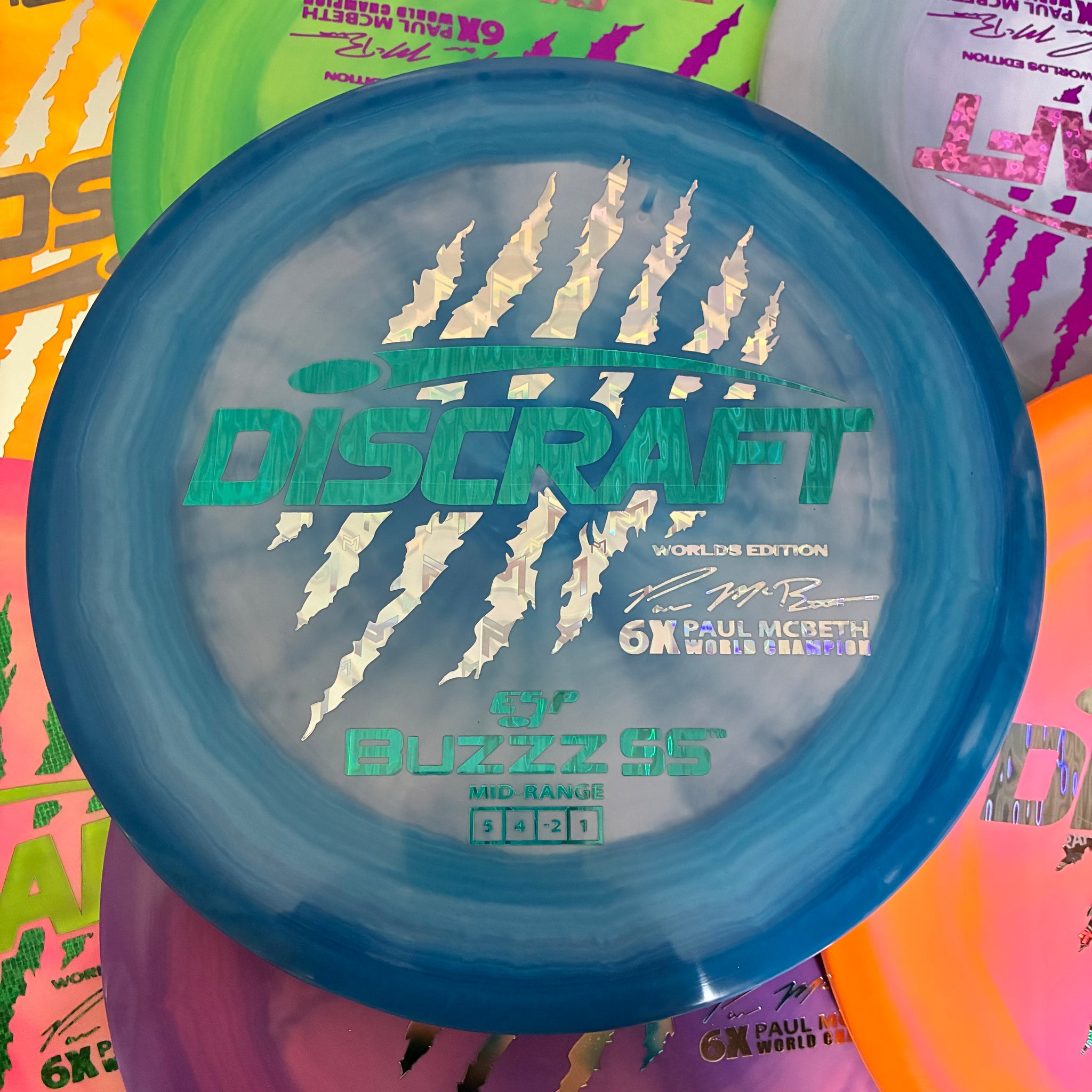 Discraft 2026 Worlds Fundraiser Paul McBeth 6x Claws ESP Buzzz SS 5/4/-2/1 Box 1