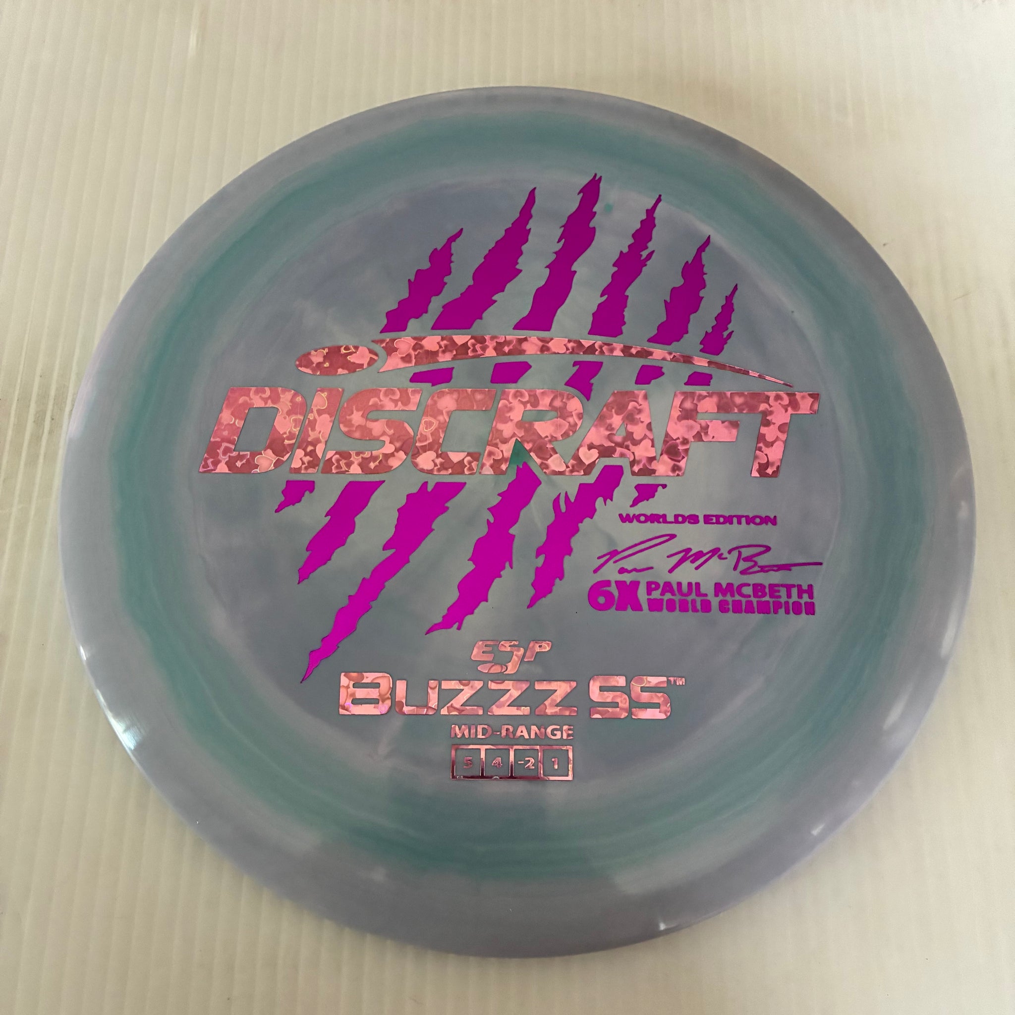 Discraft 2026 Worlds Fundraiser Paul McBeth 6x Claws ESP Buzzz SS 5/4/-2/1 Box 1