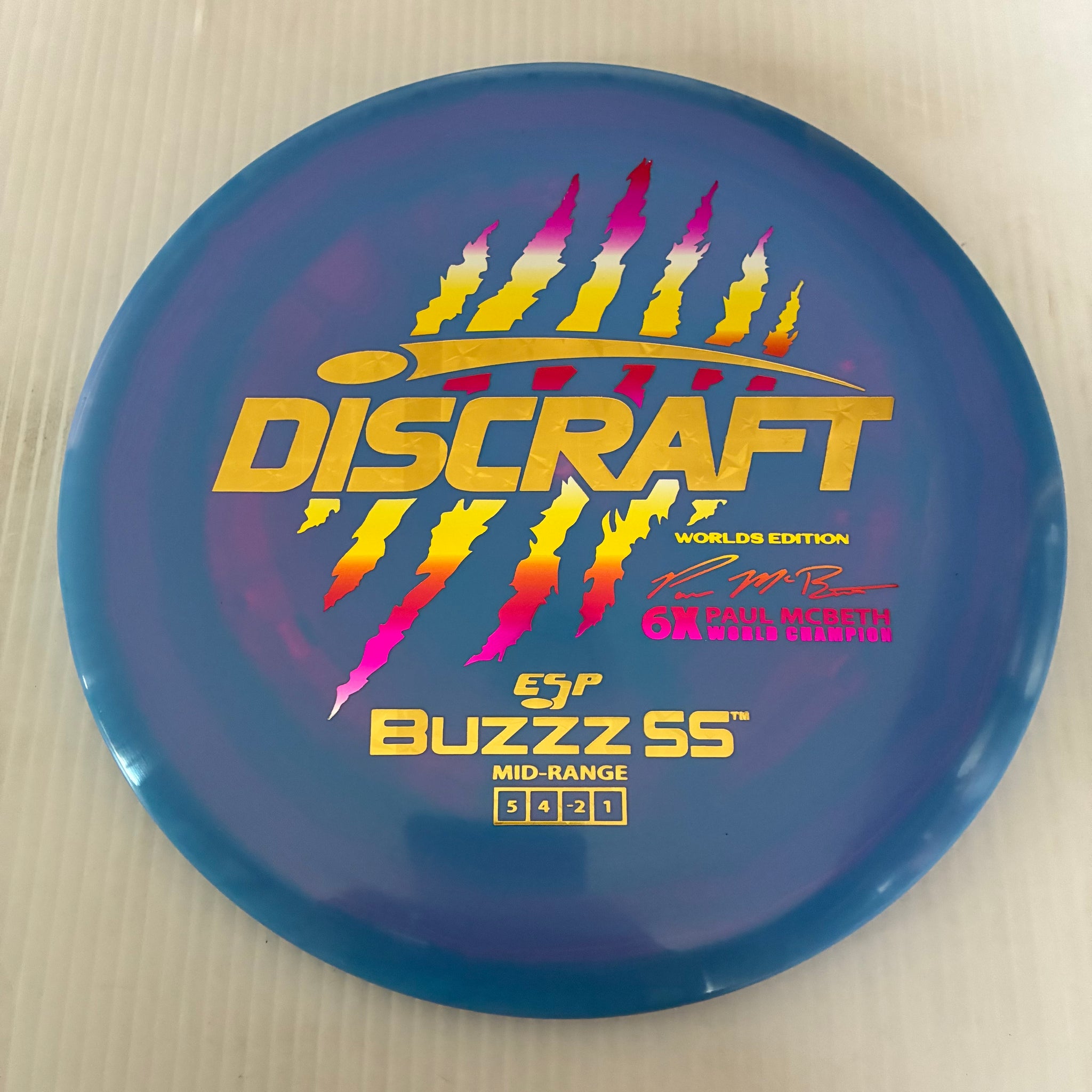 Discraft 2026 Worlds Fundraiser Paul McBeth 6x Claws ESP Buzzz SS 5/4/-2/1 Box 1