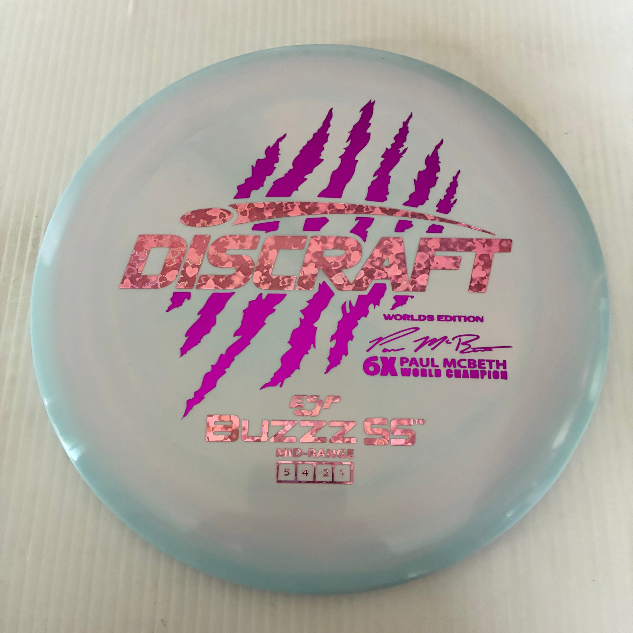 Discraft 2026 Worlds Fundraiser Paul McBeth 6x Claws ESP Buzzz SS 5/4/-2/1 Box 1