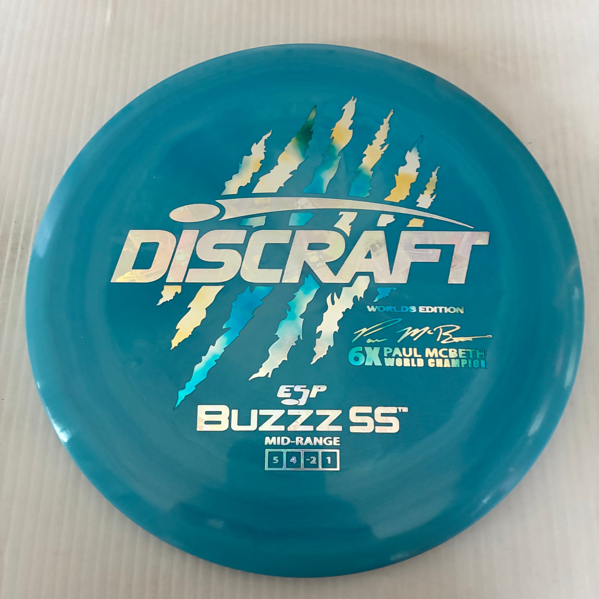 Discraft 2026 Worlds Fundraiser Paul McBeth 6x Claws ESP Buzzz SS 5/4/-2/1 Box 1