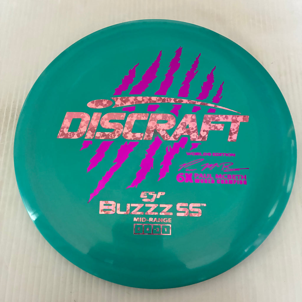 Discraft 2026 Worlds Fundraiser Paul McBeth 6x Claws ESP Buzzz SS 5/4/-2/1 Box 1