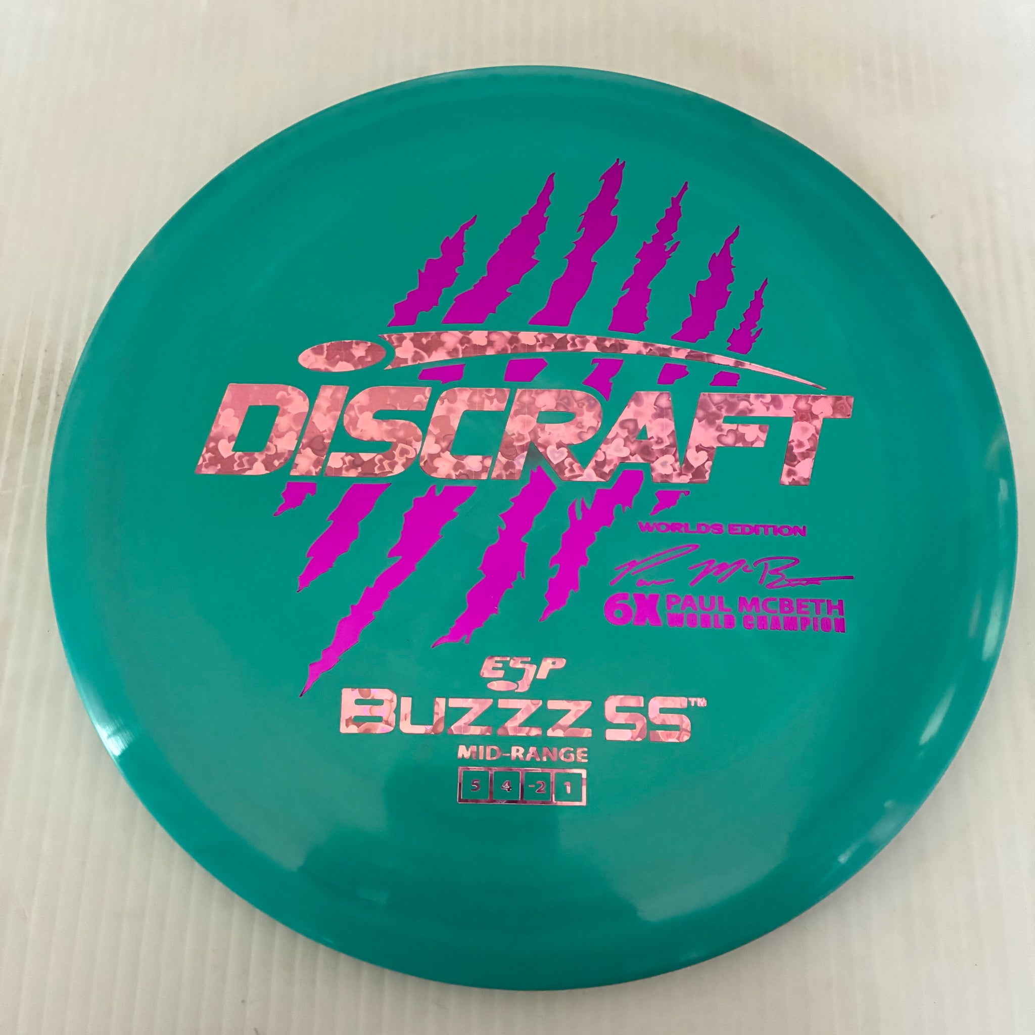 Discraft 2026 Worlds Fundraiser Paul McBeth 6x Claws ESP Buzzz SS 5/4/-2/1 Box 1