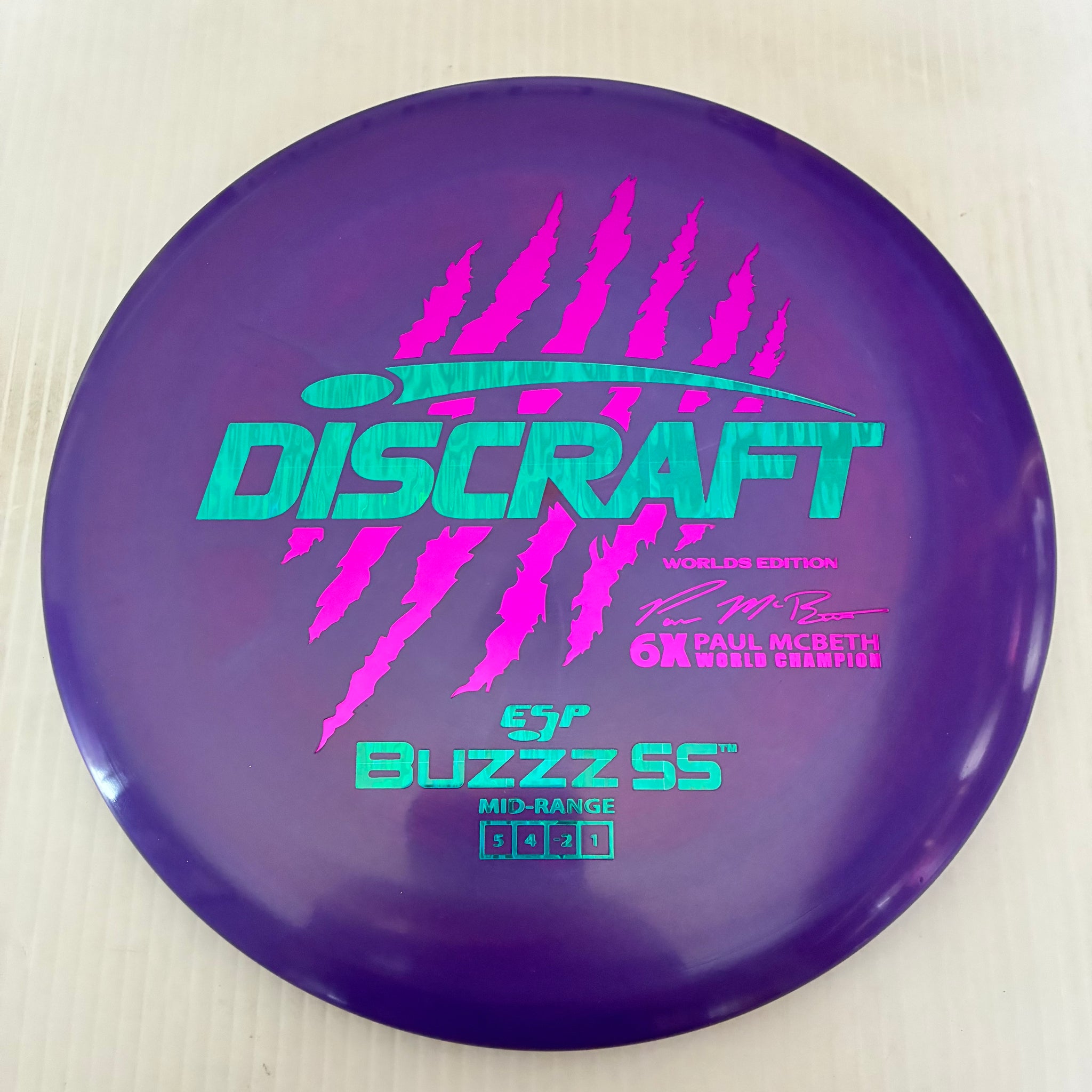 Discraft 2026 Worlds Fundraiser Paul McBeth 6x Claws ESP Buzzz SS 5/4/-2/1 Box 1
