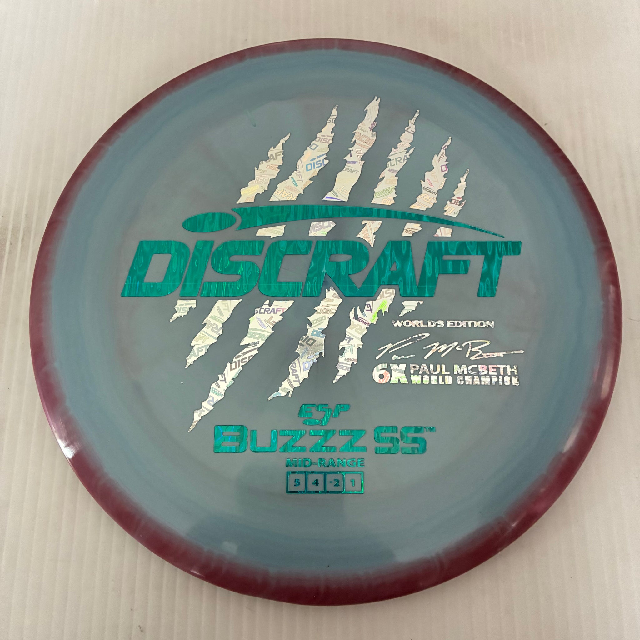 Discraft 2026 Worlds Fundraiser Paul McBeth 6x Claws ESP Buzzz SS 5/4/-2/1 Box 1