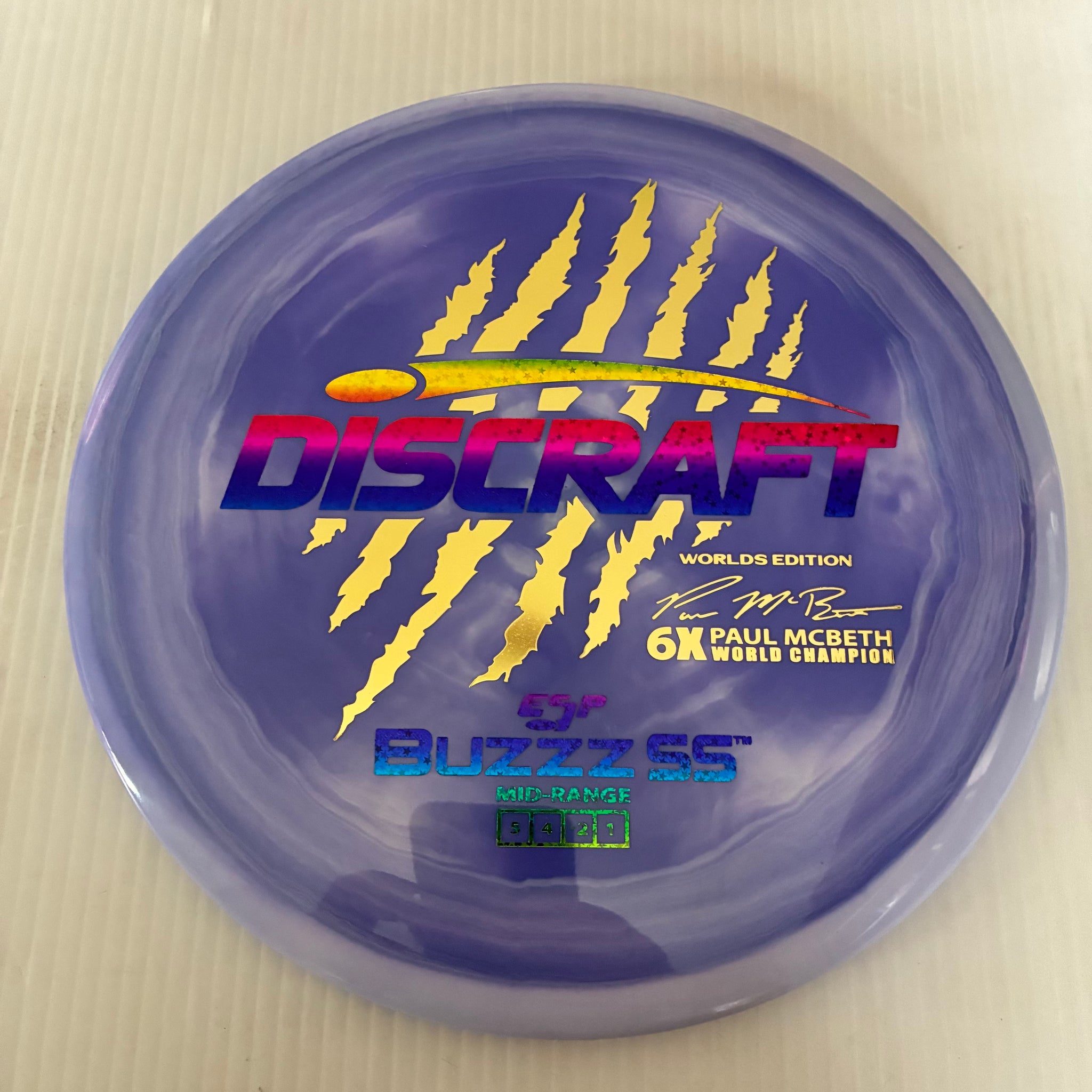 Discraft 2026 Worlds Fundraiser Paul McBeth 6x Claws ESP Buzzz SS 5/4/-2/1 Box 1