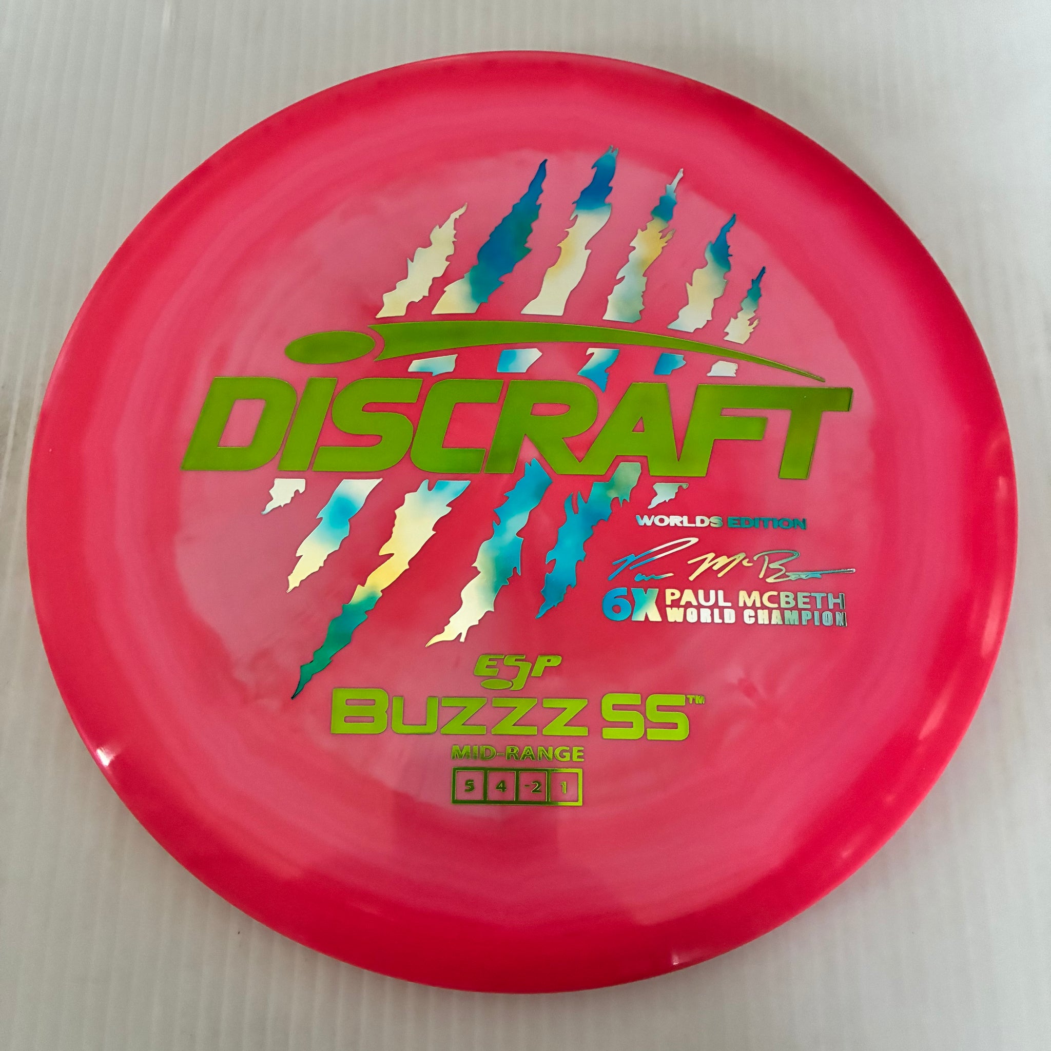 Discraft 2026 Worlds Fundraiser Paul McBeth 6x Claws ESP Buzzz SS 5/4/-2/1 Box 1