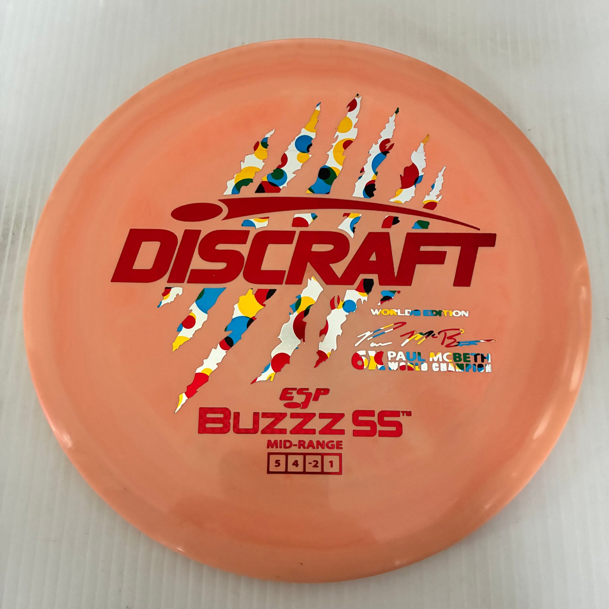 Discraft 2026 Worlds Fundraiser Paul McBeth 6x Claws ESP Buzzz SS 5/4/-2/1 Box 2