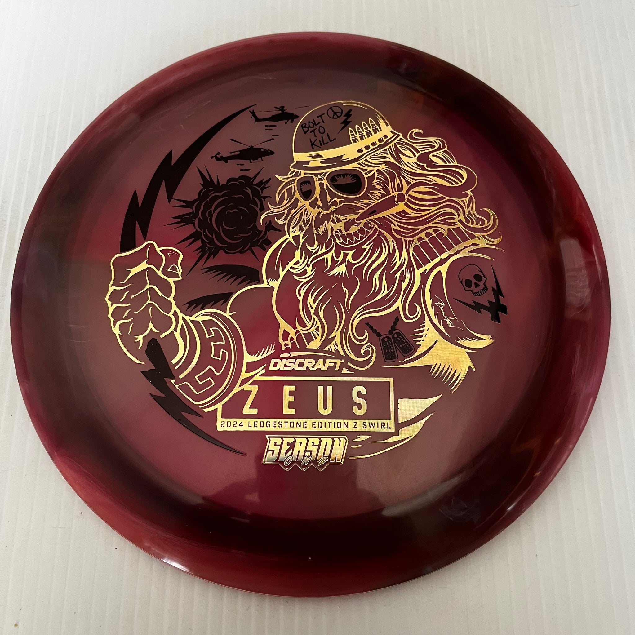 Discraft 2024 Ledgestone Season 1 Swirl Z Zeus 12/5/-1/3