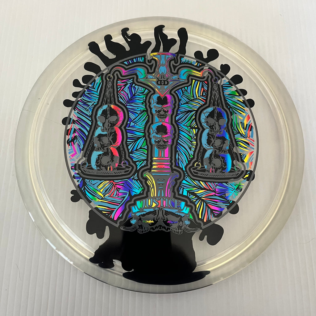 Dynamic Discs Scales of Justice 10th Anniversary Lucid Ice SplaDDer Justice 5/1/0.5/4