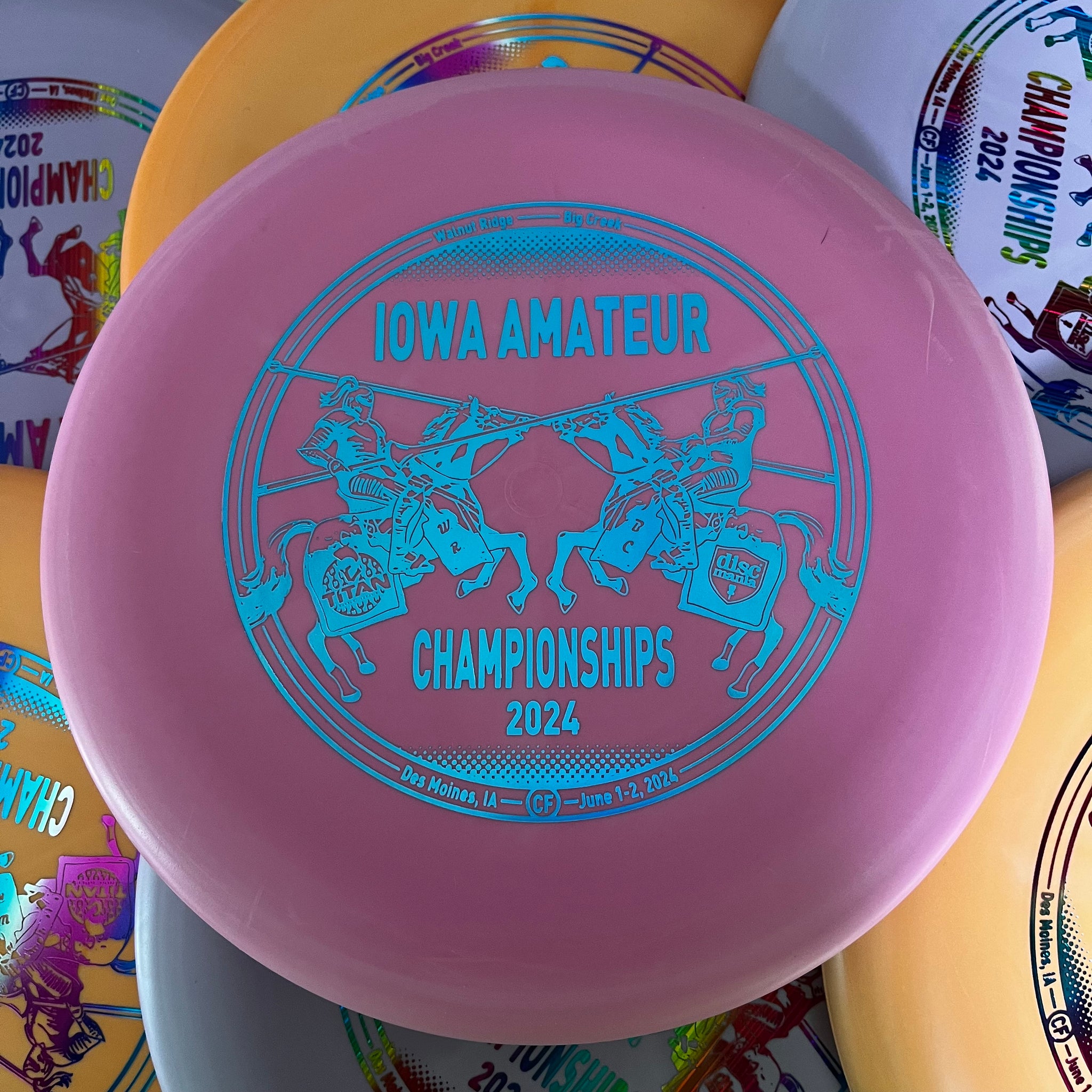 Discmania 2024 Iowa Amateur Championships Flex 1 Color Glow D-Line Rainmaker 2/3/0/0.5