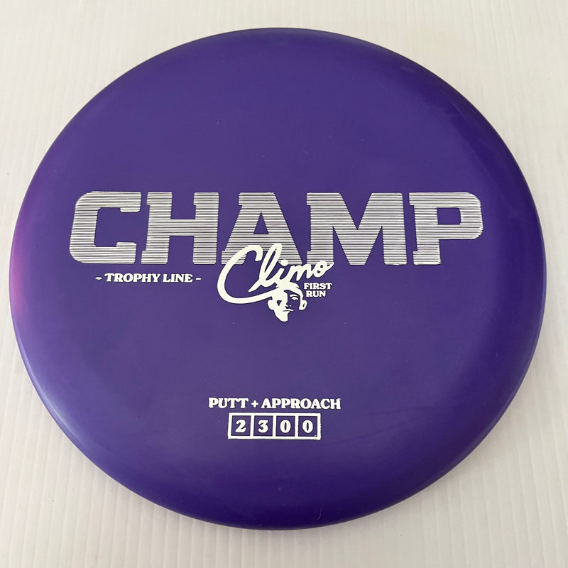 Climo Disc Golf First Run Trophy Line Champ 2/3/0/0
