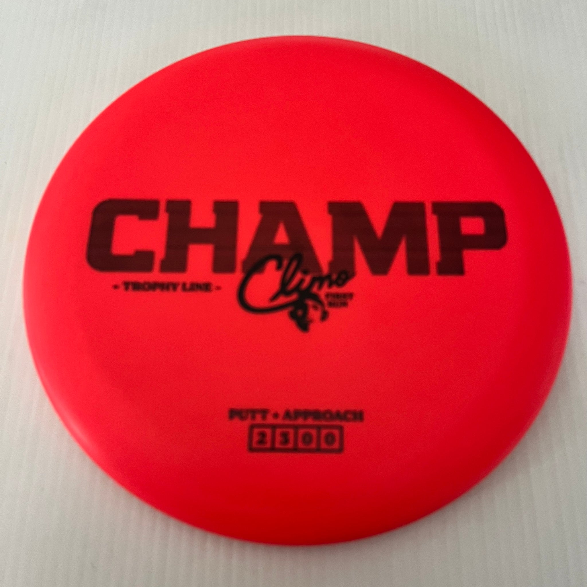 Climo Disc Golf First Run Trophy Line Champ 2/3/0/0