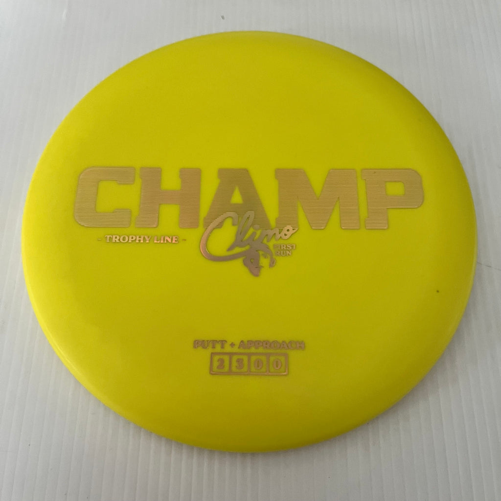Climo Disc Golf First Run Trophy Line Champ 2/3/0/0