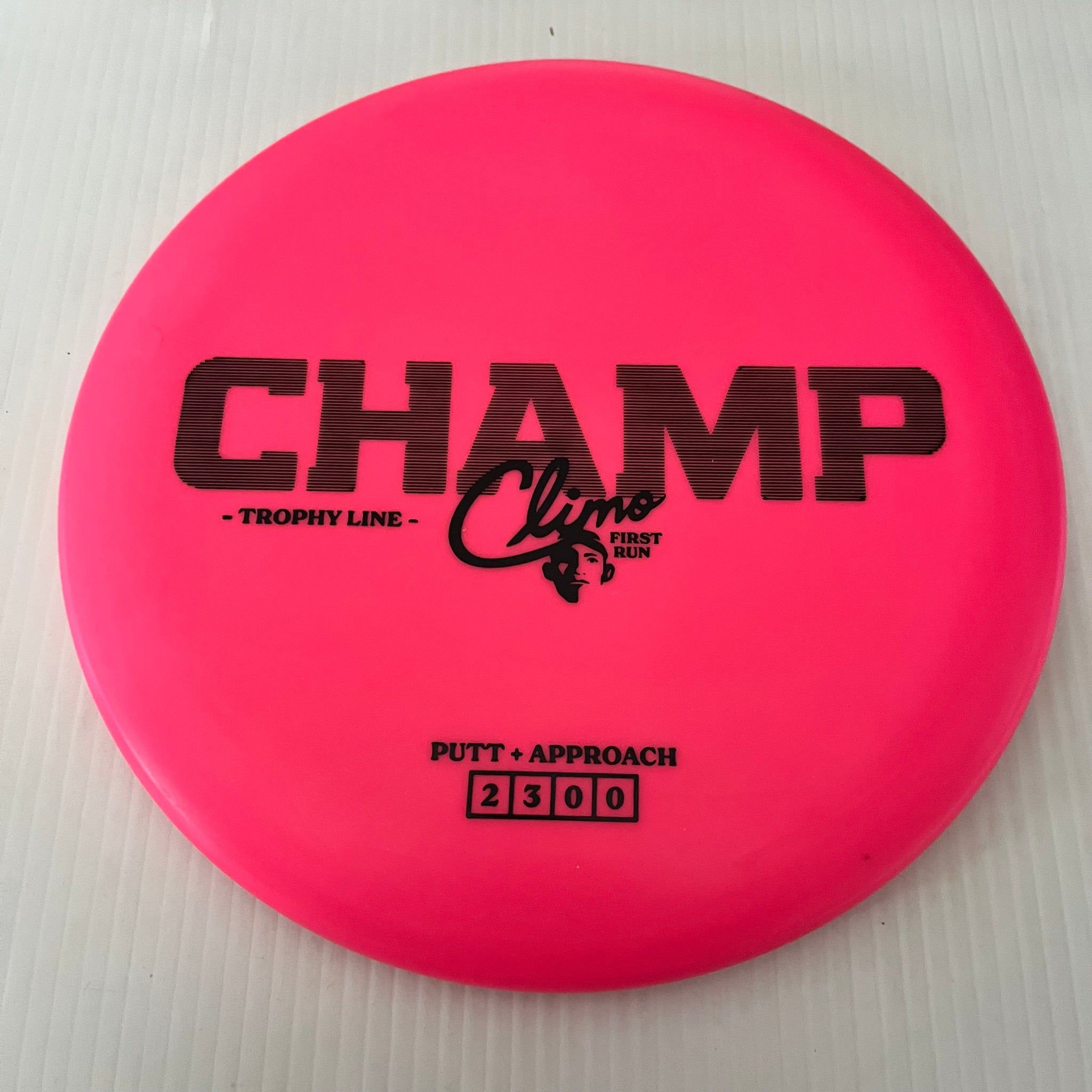 Climo Disc Golf First Run Trophy Line Champ 2/3/0/0