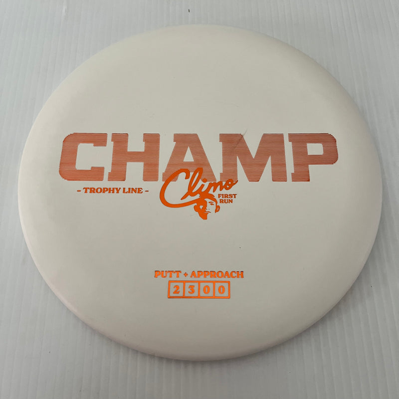 Climo Disc Golf First Run Trophy Line Champ 2/3/0/0