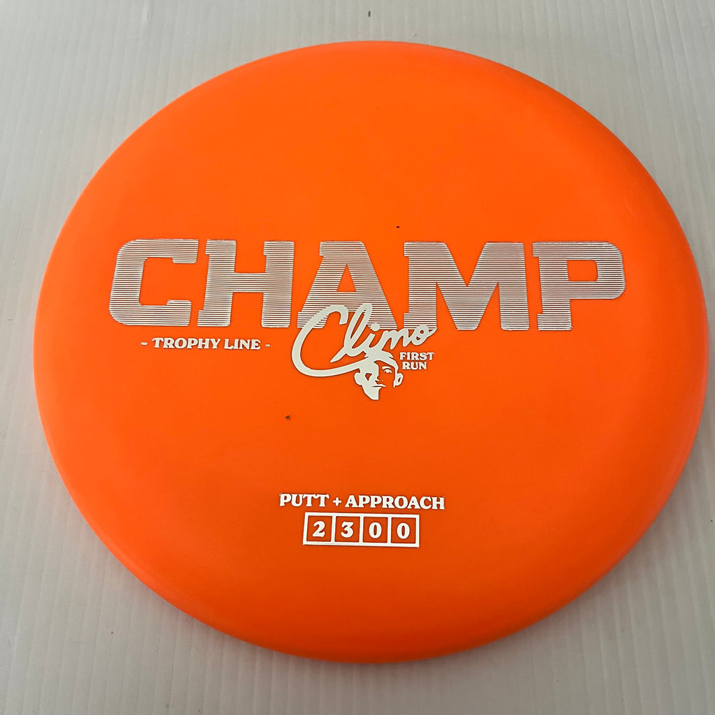 Climo Disc Golf First Run Trophy Line Champ 2/3/0/0