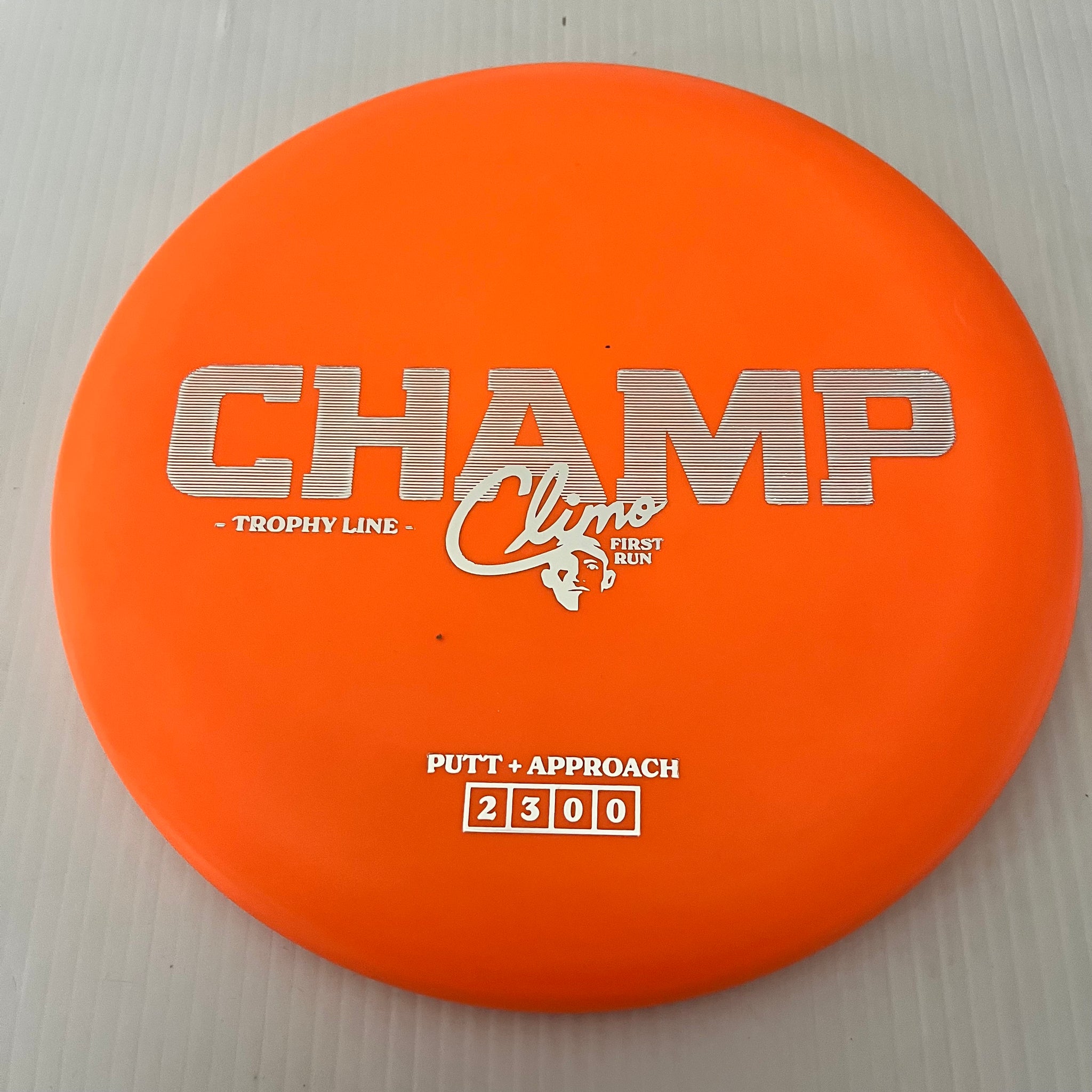 Climo Disc Golf First Run Trophy Line Champ 2/3/0/0
