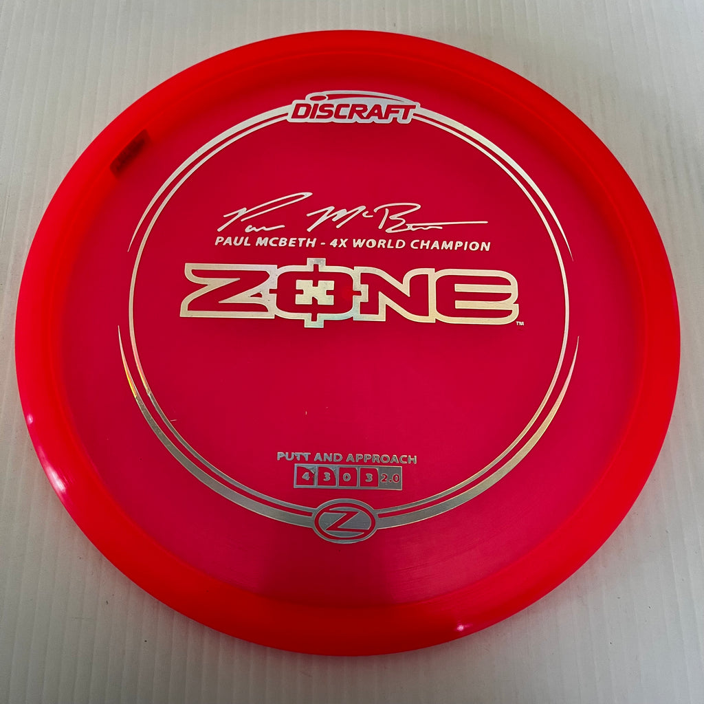 Discraft 4x Paul McBeth Z Zone 4/3/0/3