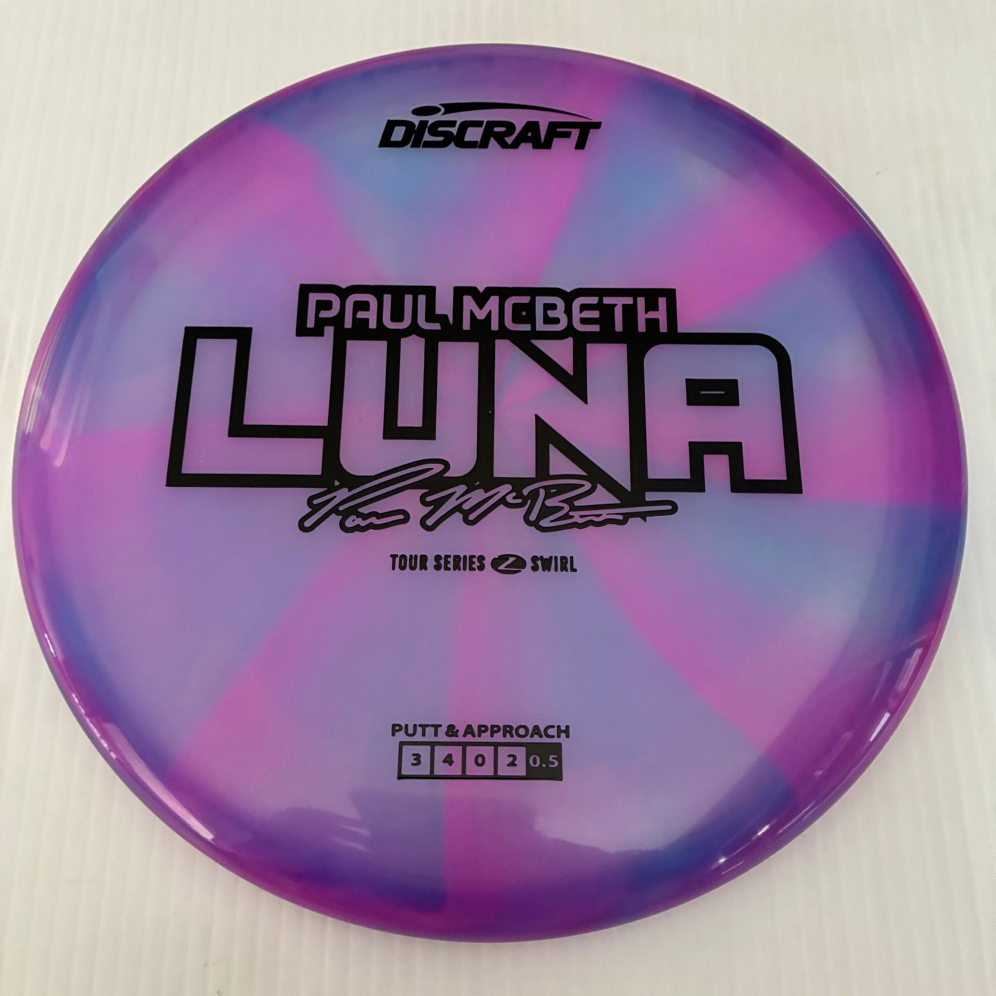 Discraft 2025 Paul McBeth Tour Series Z Swirl Blend Luna 3/4/0/2