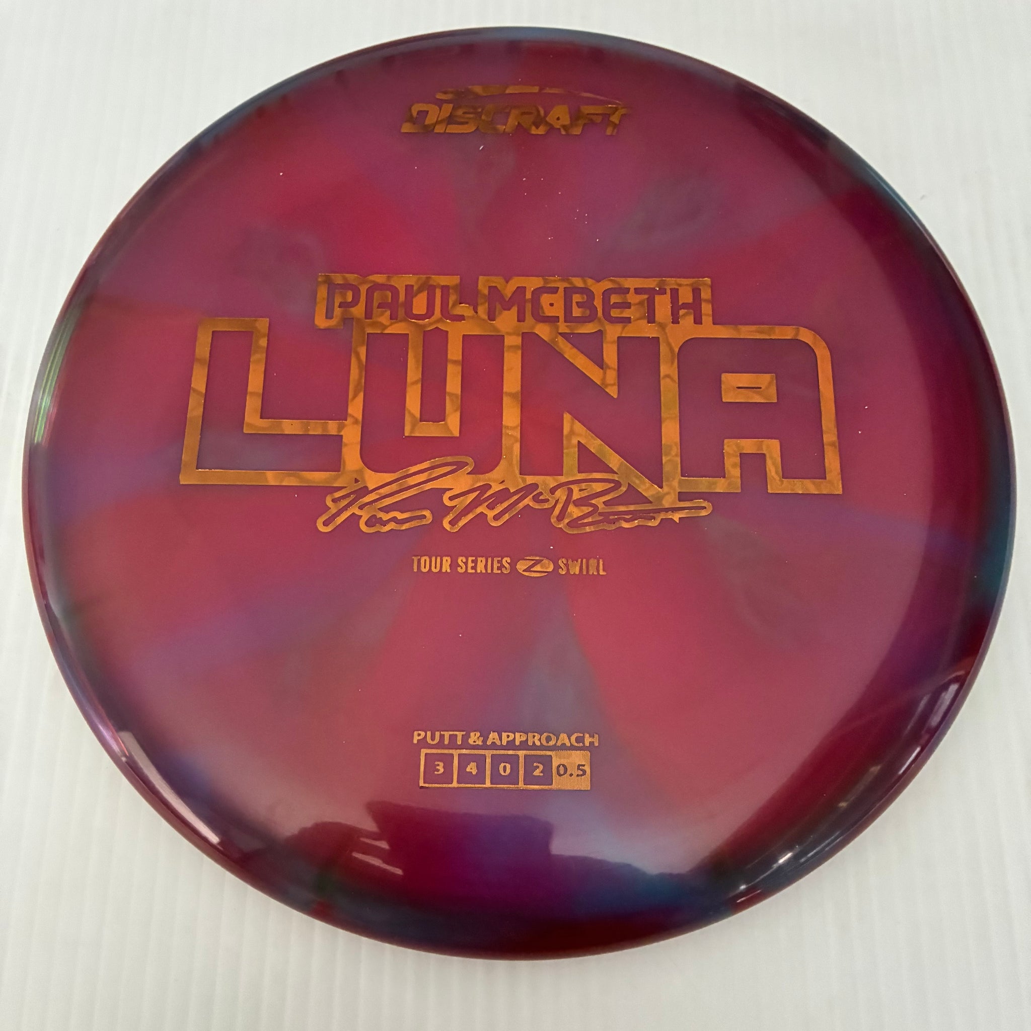 Discraft 2025 Paul McBeth Tour Series Z Swirl Blend Luna 3/4/0/2