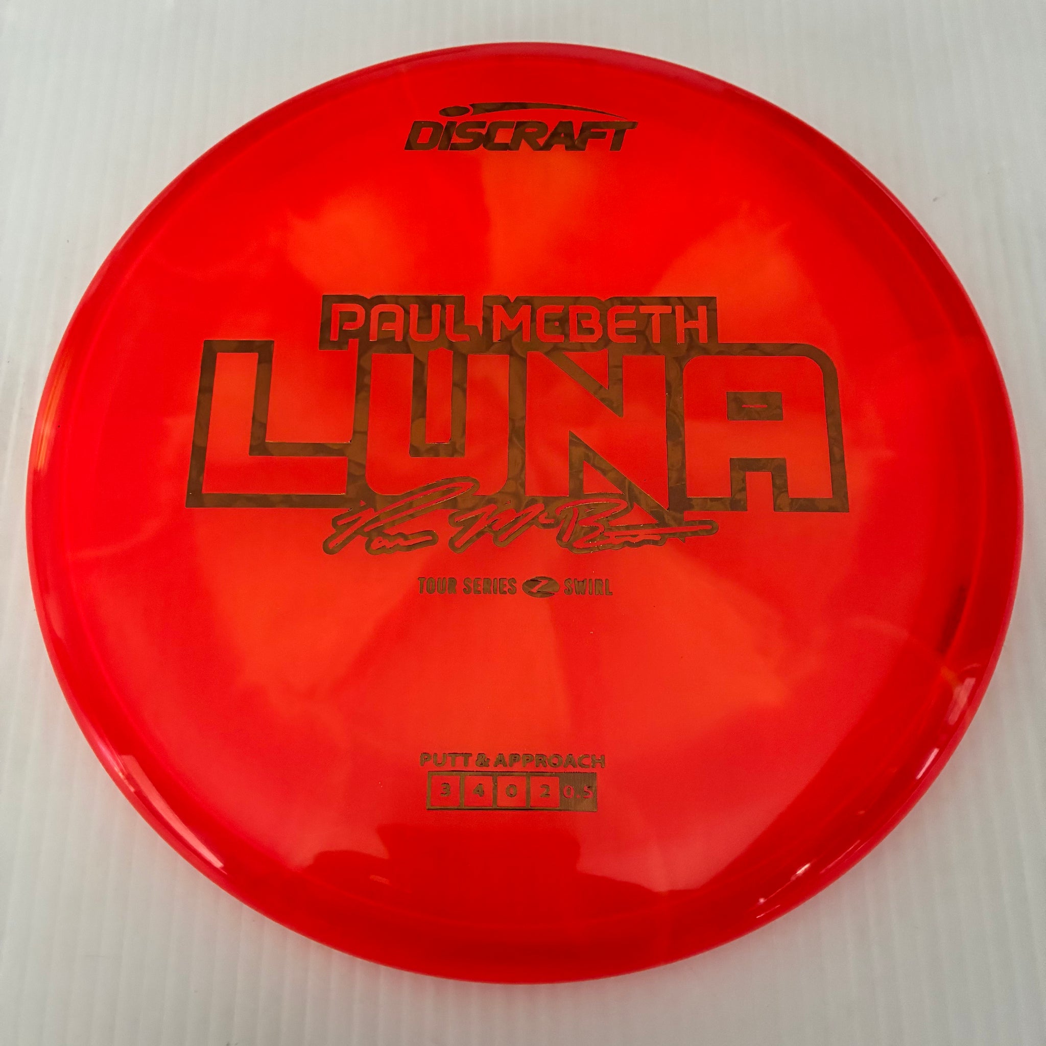 Discraft 2025 Paul McBeth Tour Series Z Swirl Blend Luna 3/4/0/2